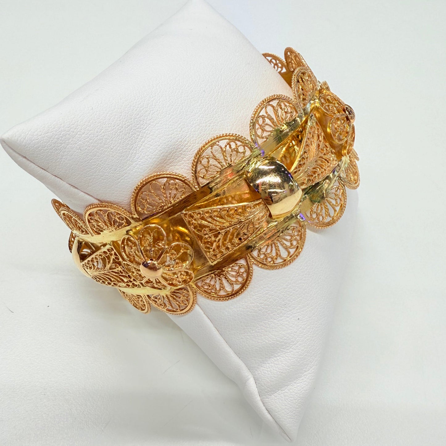Bracelet Manchette Or Jaune 18K 43.07 Grs