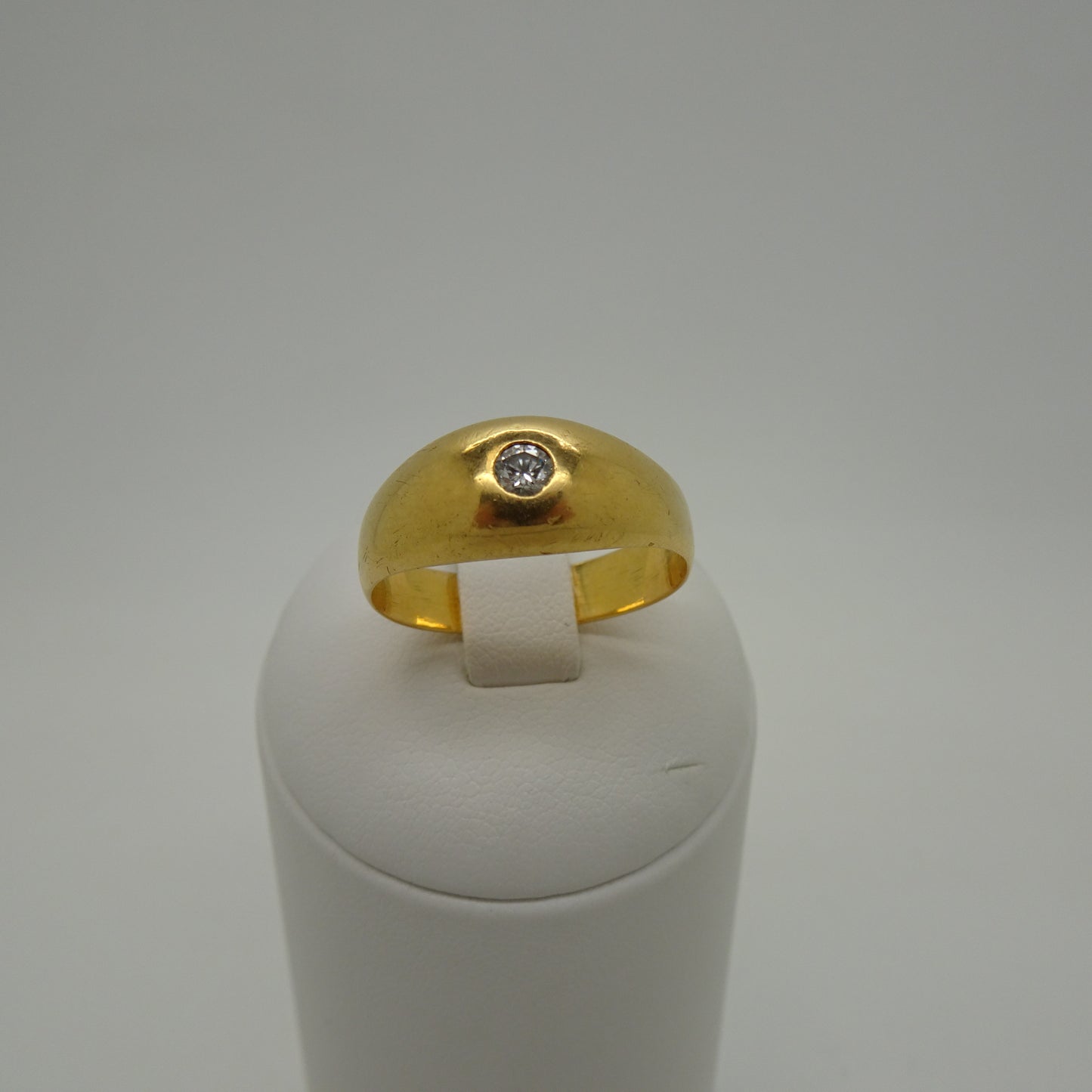 Bague Jonc Or Jaune 18K avec Diamant 0.05ct