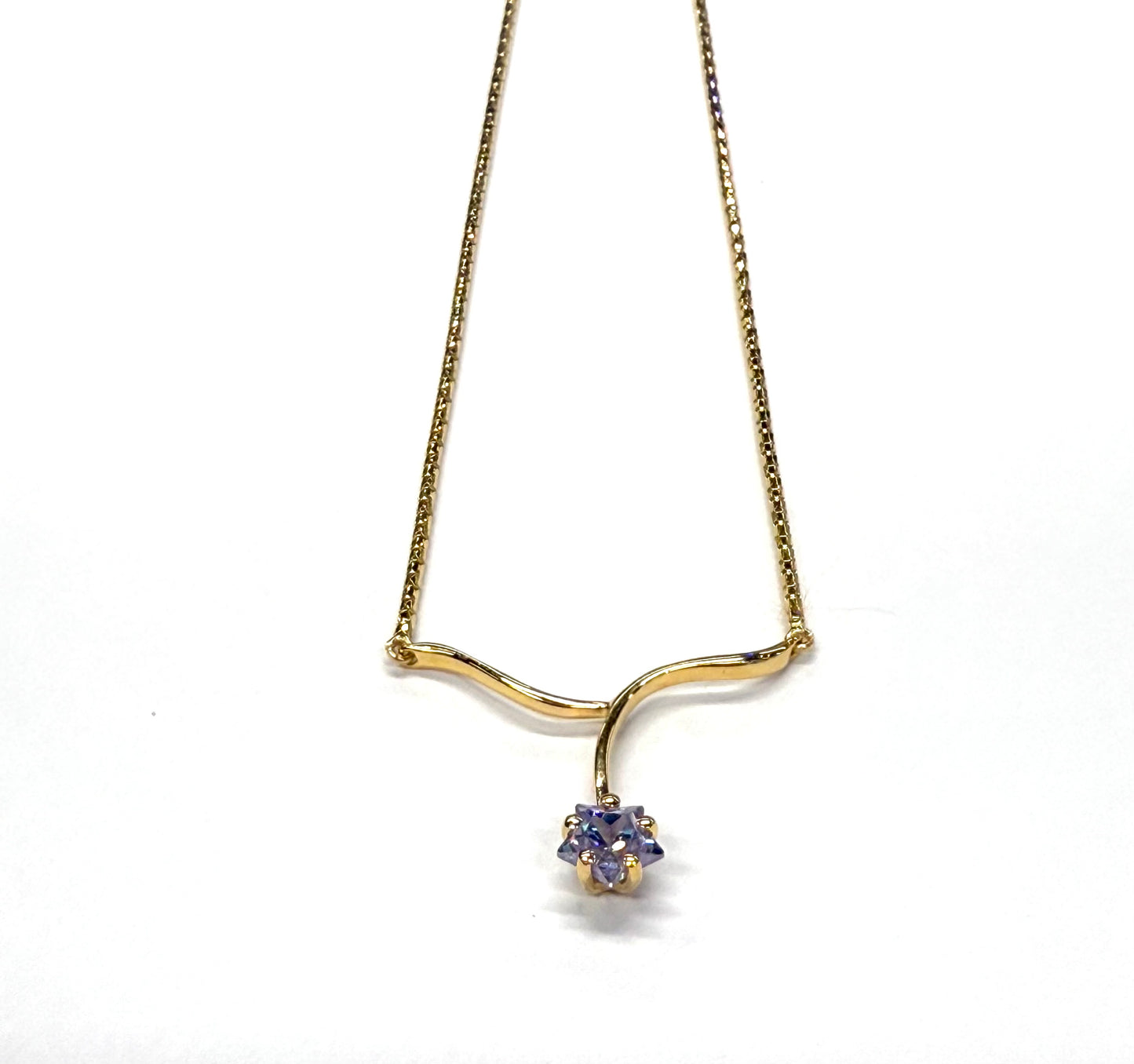Collier maille Vénitienne en Or Jaune 18K avec Zirconium