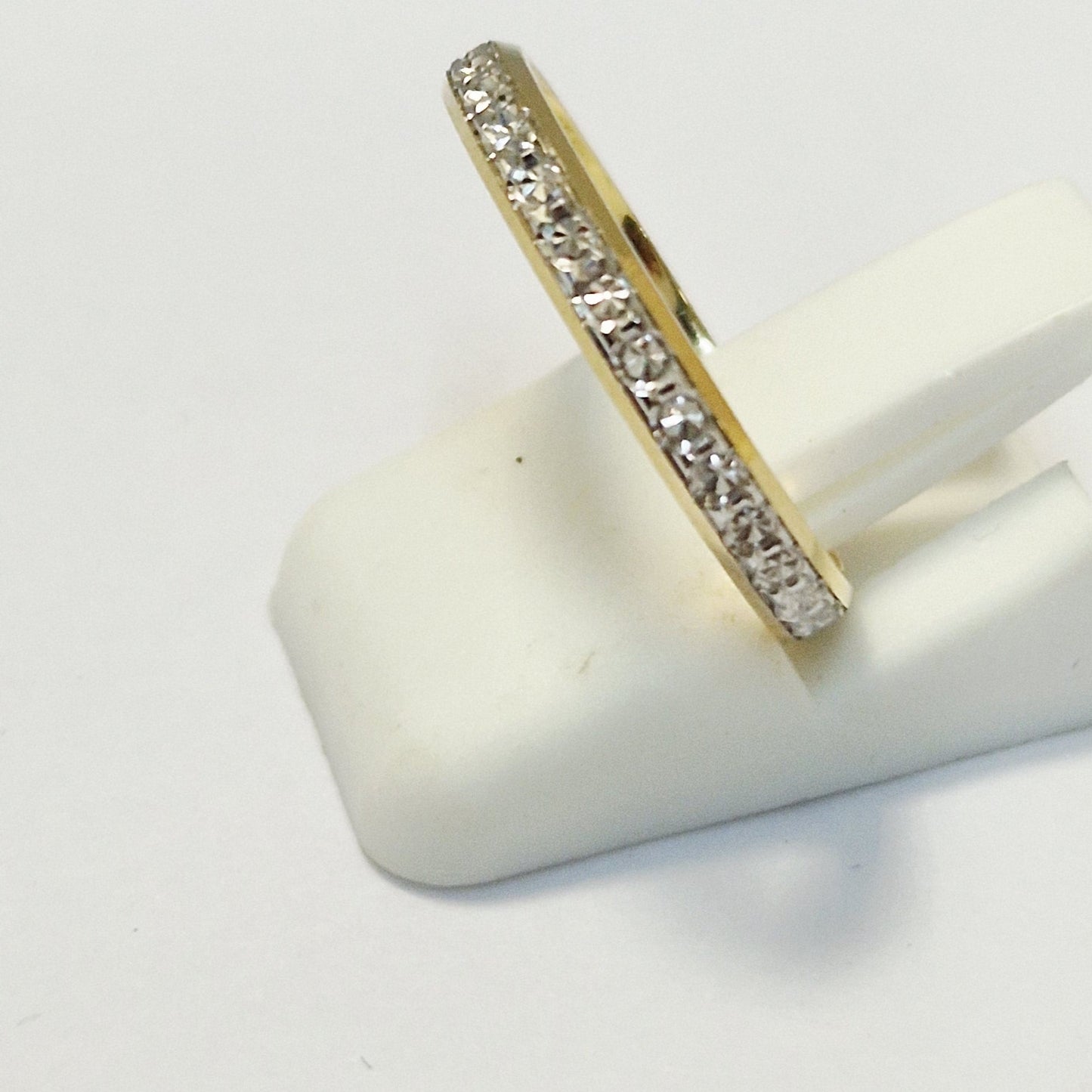 Bague Tour Complet Or Jaune 18K avec Diamants 2.07 Grs - Taille 51