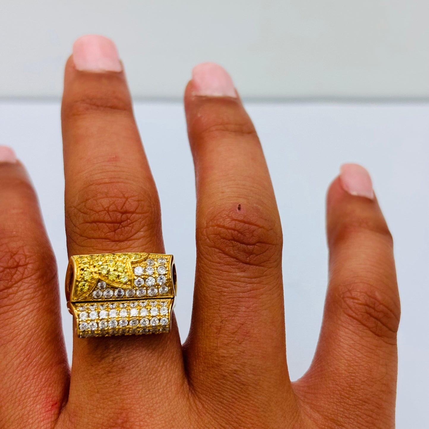 Bague en or jaune 18K Taille-59