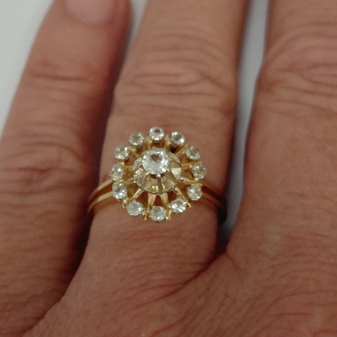 Bague en Or Jaune 18K Taille-55