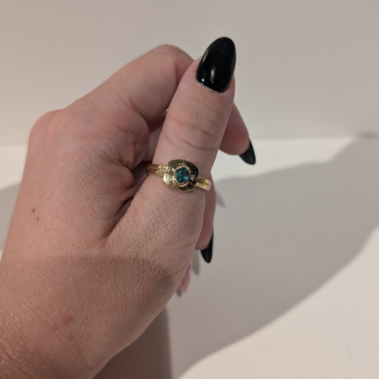 Bague Ancienne avec Pierre 18K Taille-54