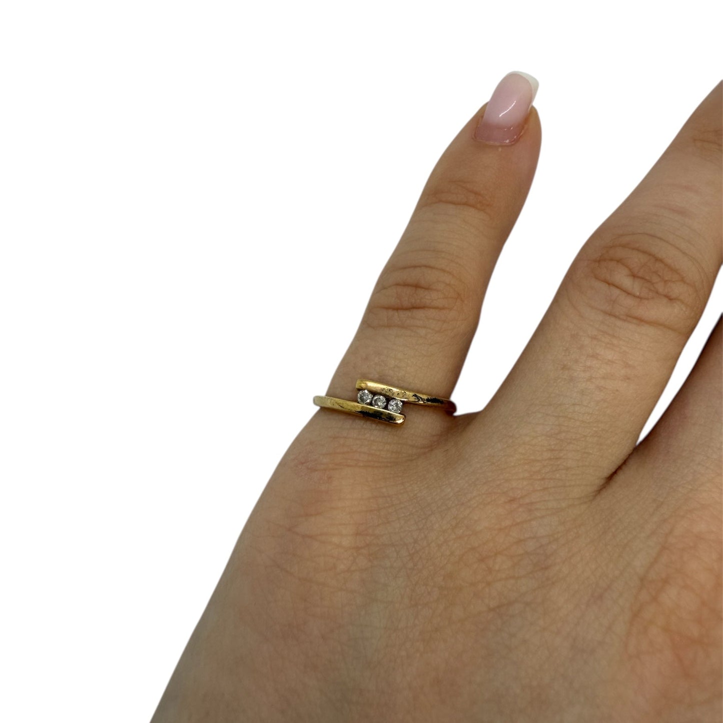 Bagues en Or Jaune avec Diamants 18 Carats - Taille 47