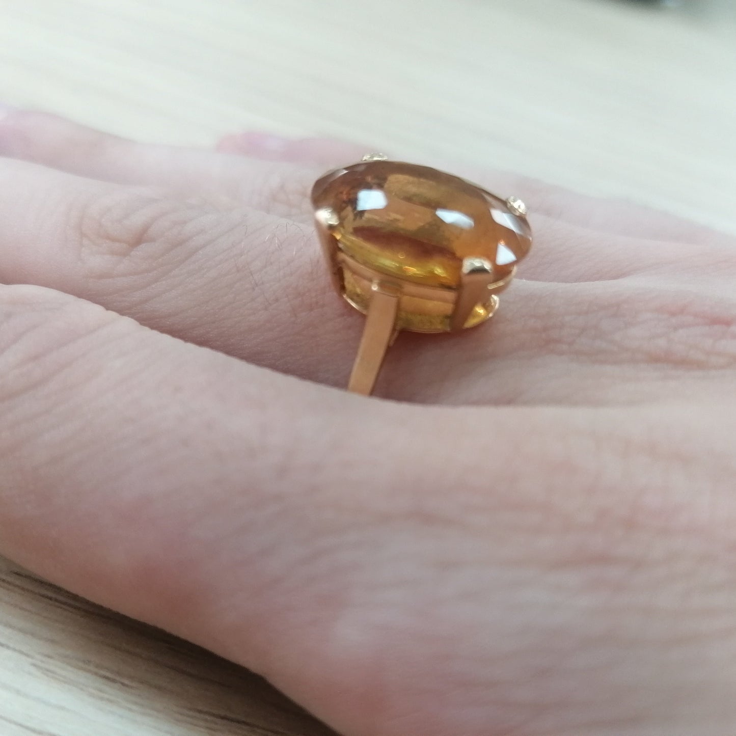 Bague en Or Jaune 18K Taille-57