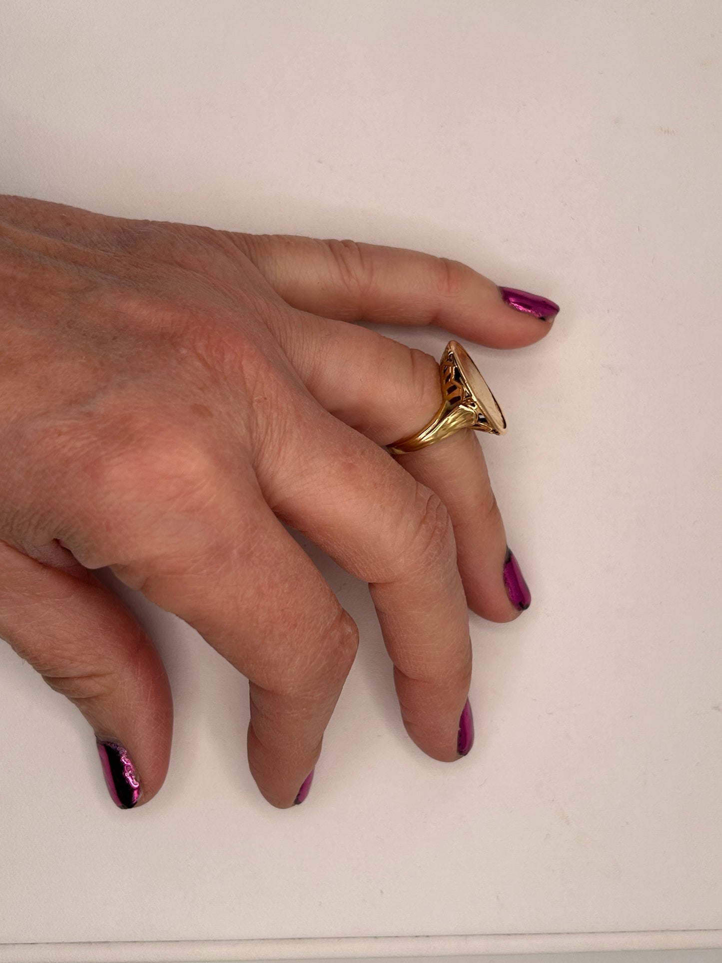 Bague pièce 10 FR Napoléon or jaune 18K