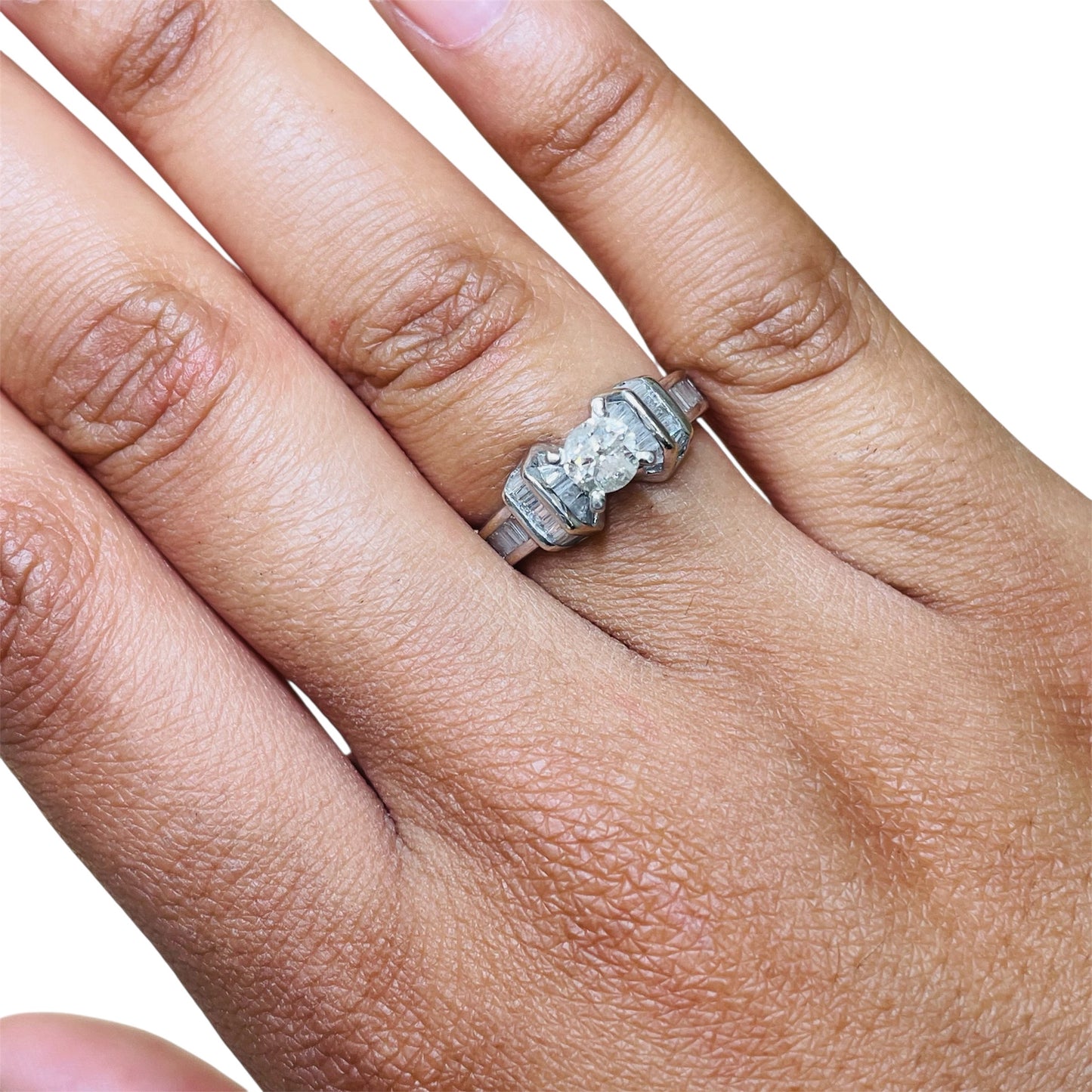 Bague en Or Blanc 18K Taille-51