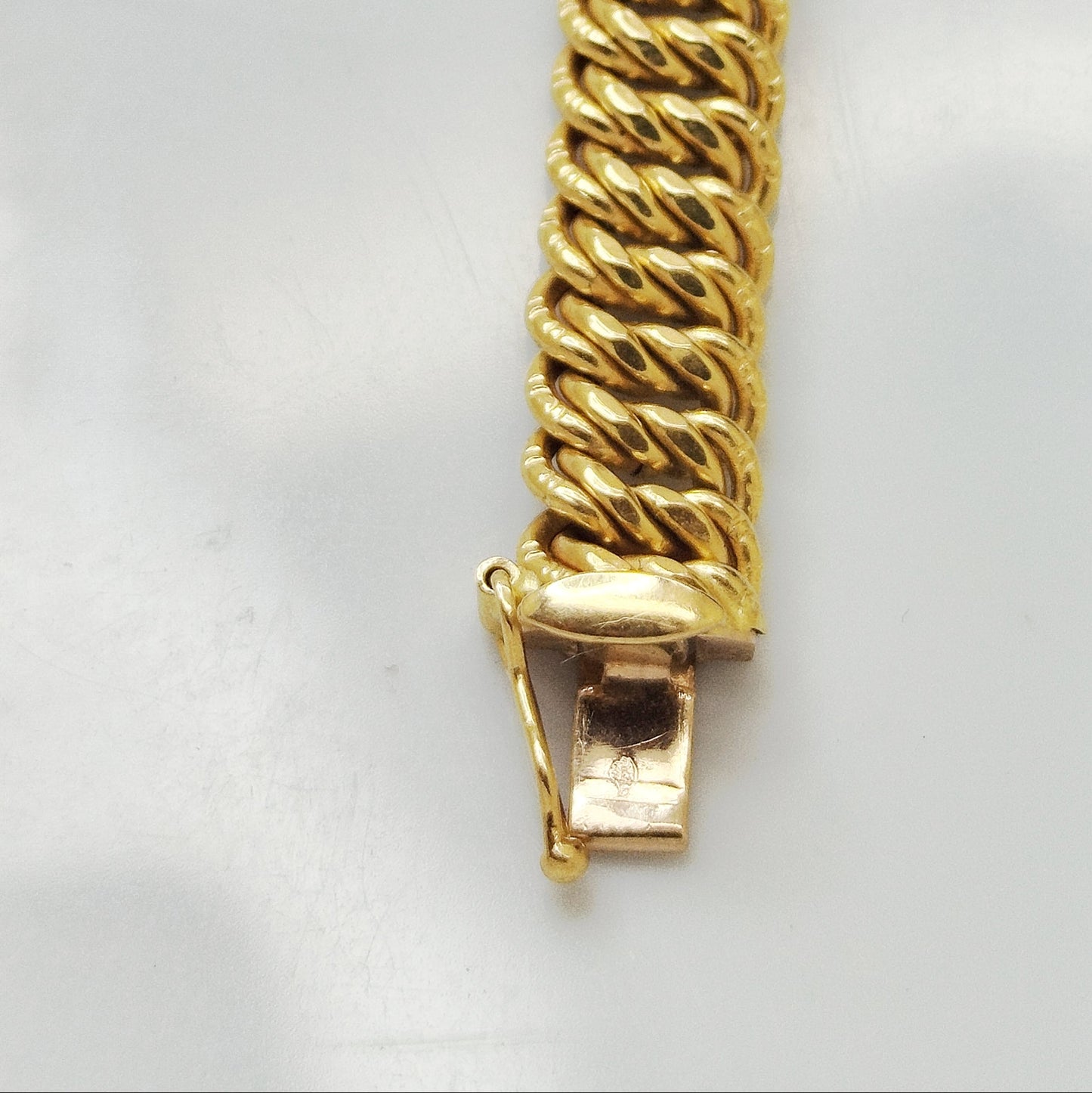 Bracelet Maille Américaine Or Jaune 18K 11.05 Grs