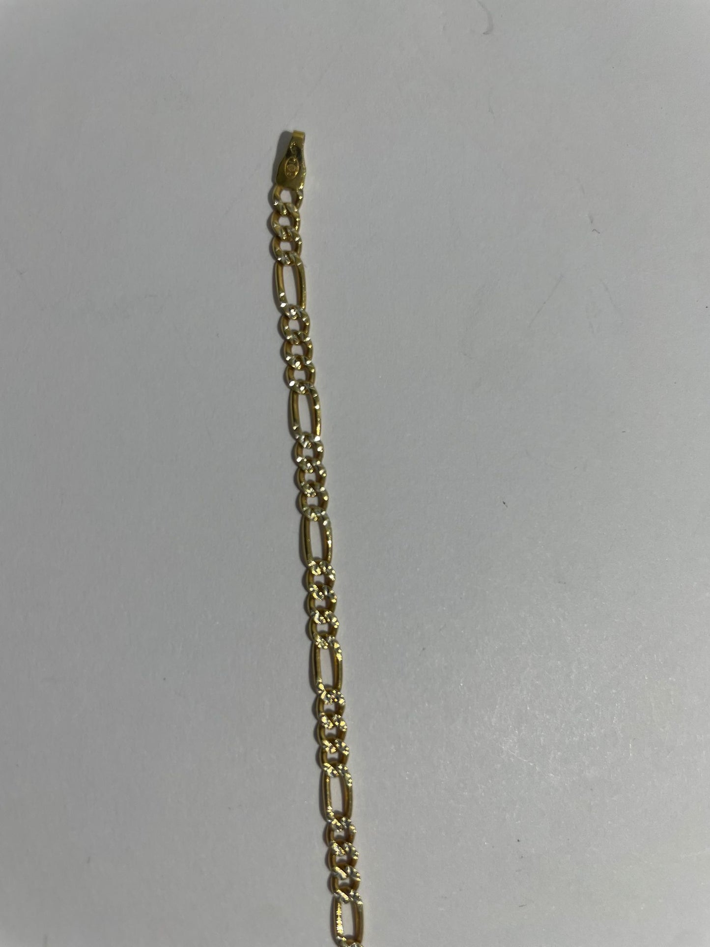 Bracelet Gourmette Figaro en Or Jaune 18 K - 4.02 Grs