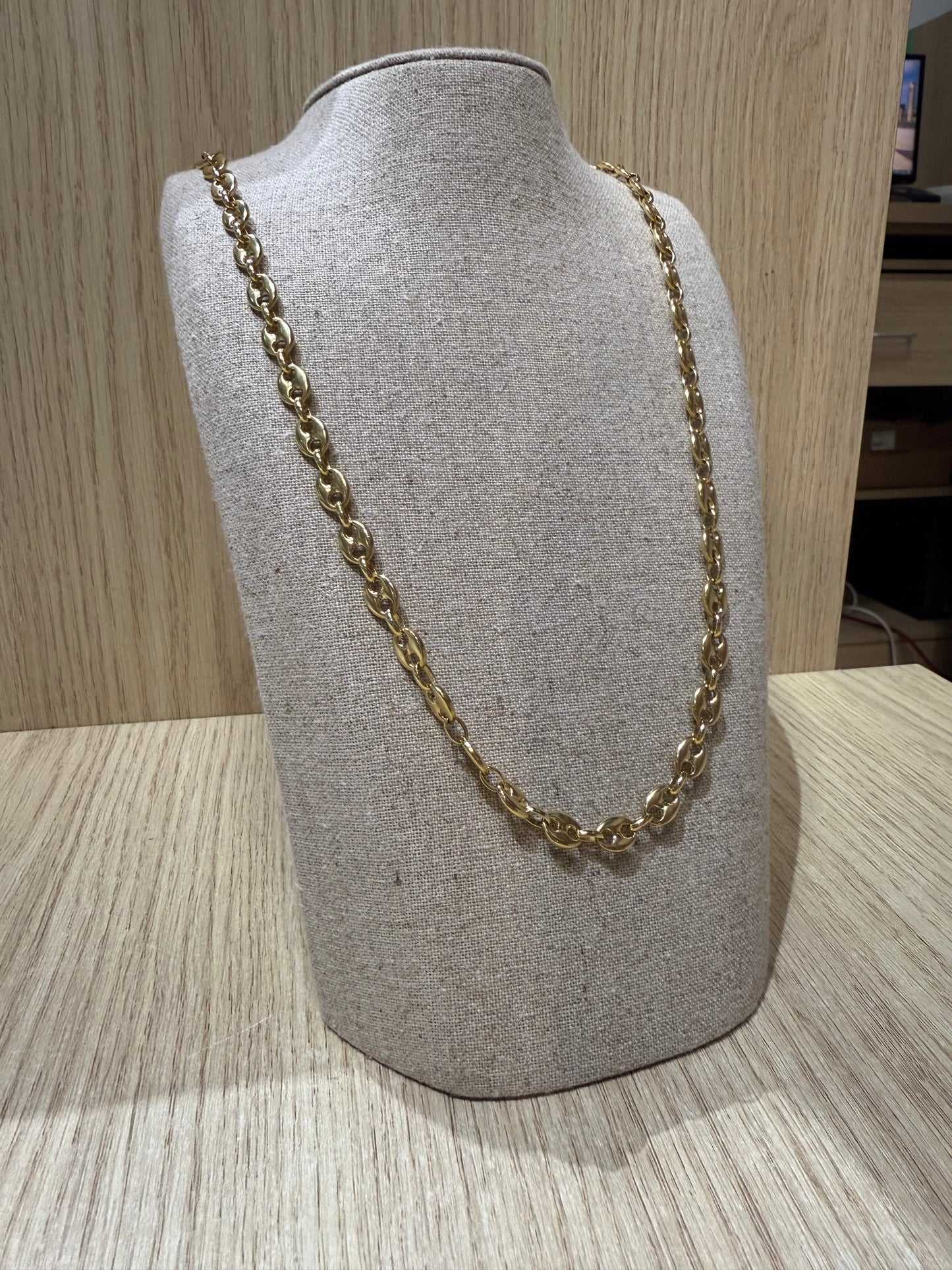 Collier Matinée Grain de Café en Or Jaune 18K