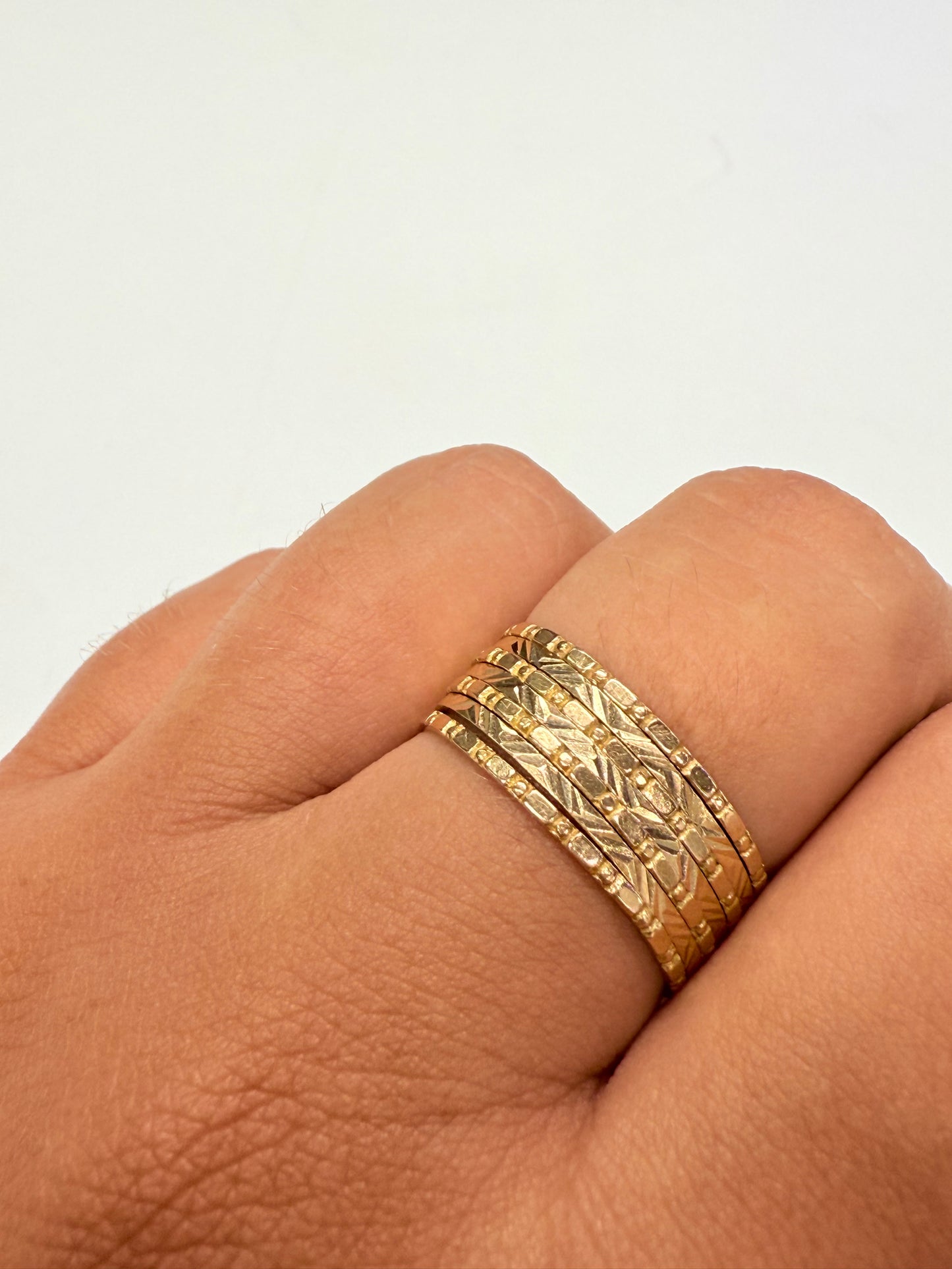 Bagues Semainier Or Jaune 18k T.61