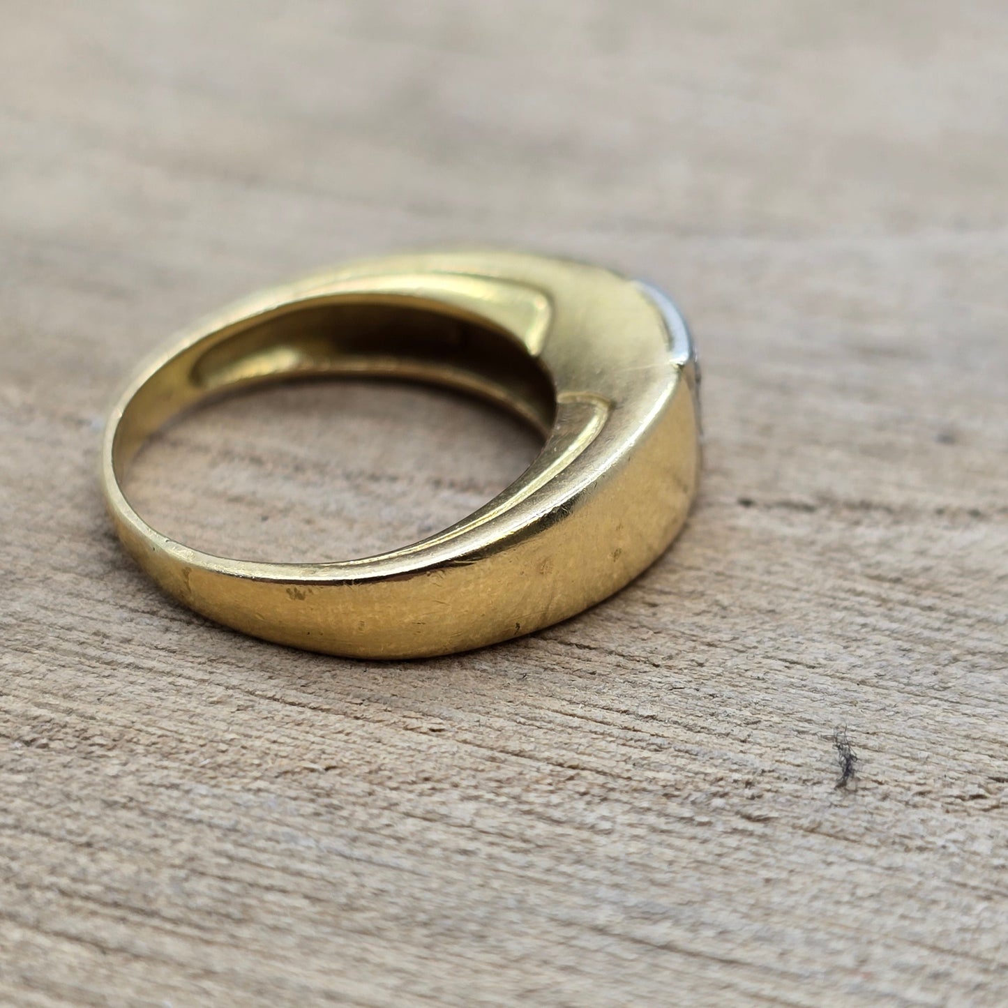 Bague en Or 18K avec 5 diamants - T 49