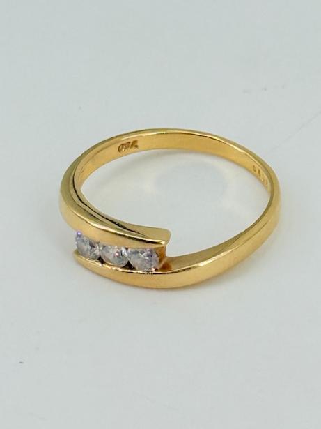 Bague en or jaune 18K Taille-56
