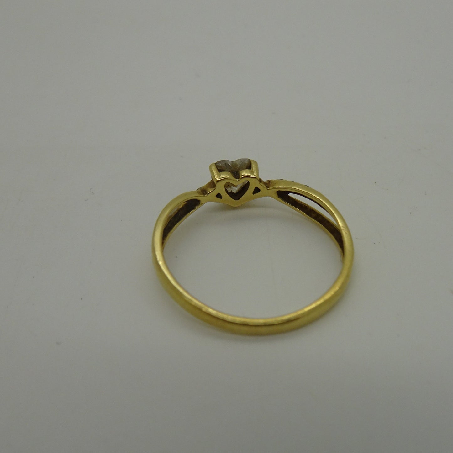 Bague Solitaire Or Jaune 18K Taille-54