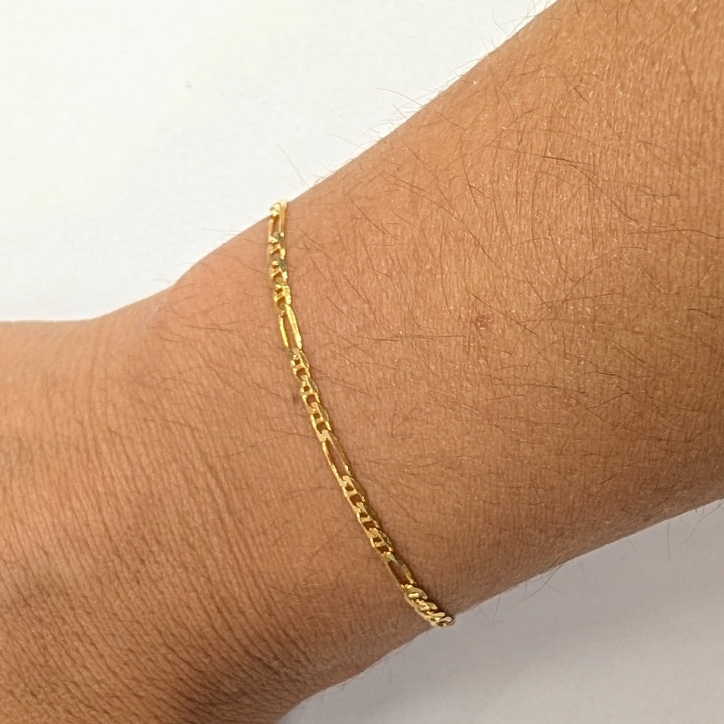 Bracelet Maille Figaro Or Jaune 18K 2.06 Grs