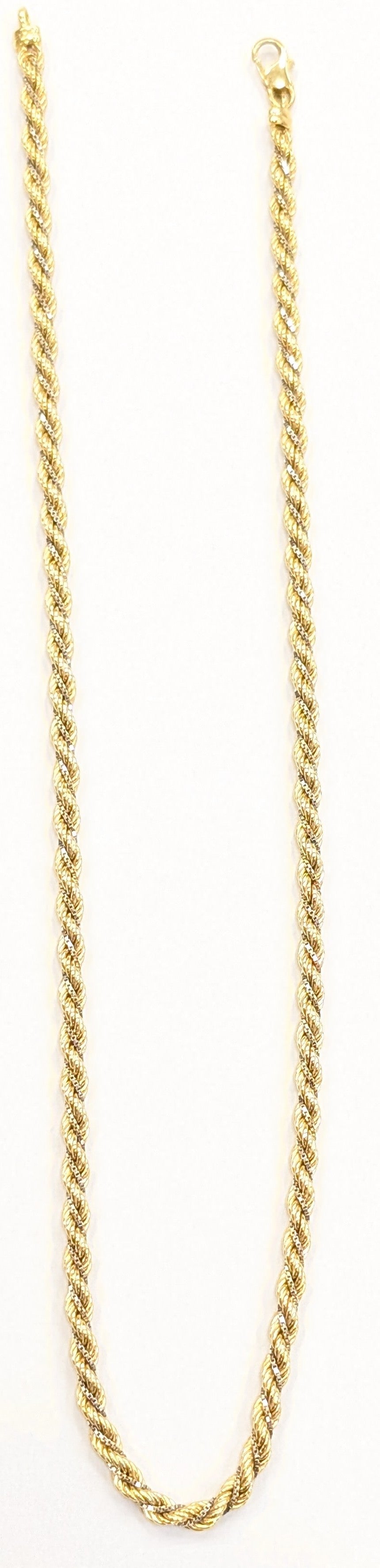 Collier Princesse en Or jaune et or blanc 18k 12.94 Grs