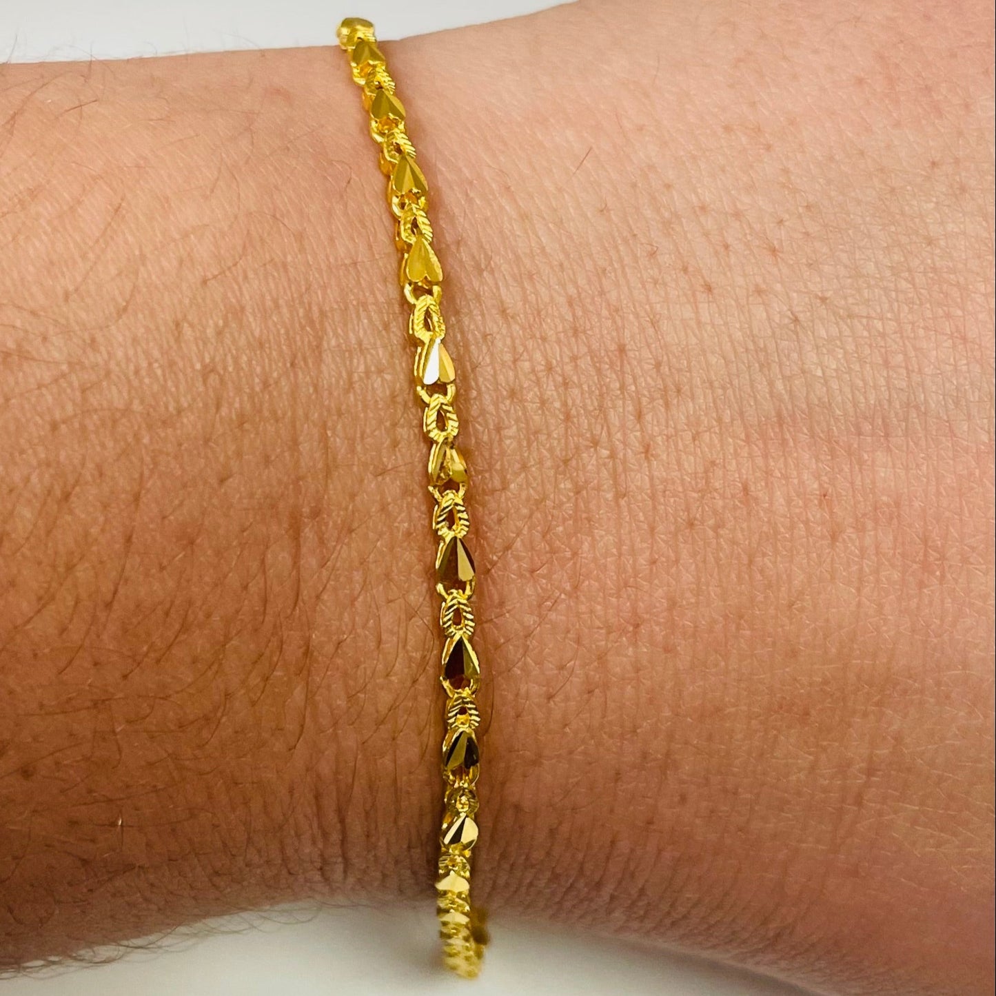 Bracelet Maillon Or Jaune 24K 5.37 Grs