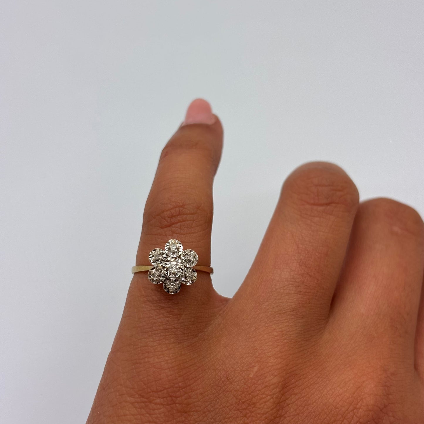 Bague Or Blanc 18 Carats Taille - 47.5