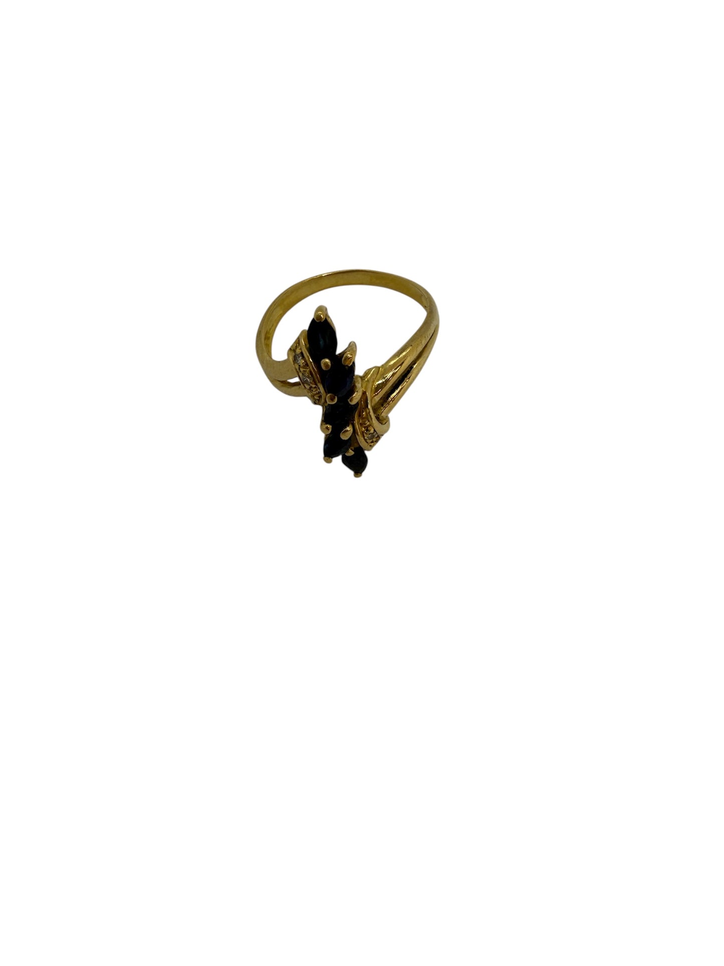 Bague en Or Jaune et Saphir 18K Taille-52