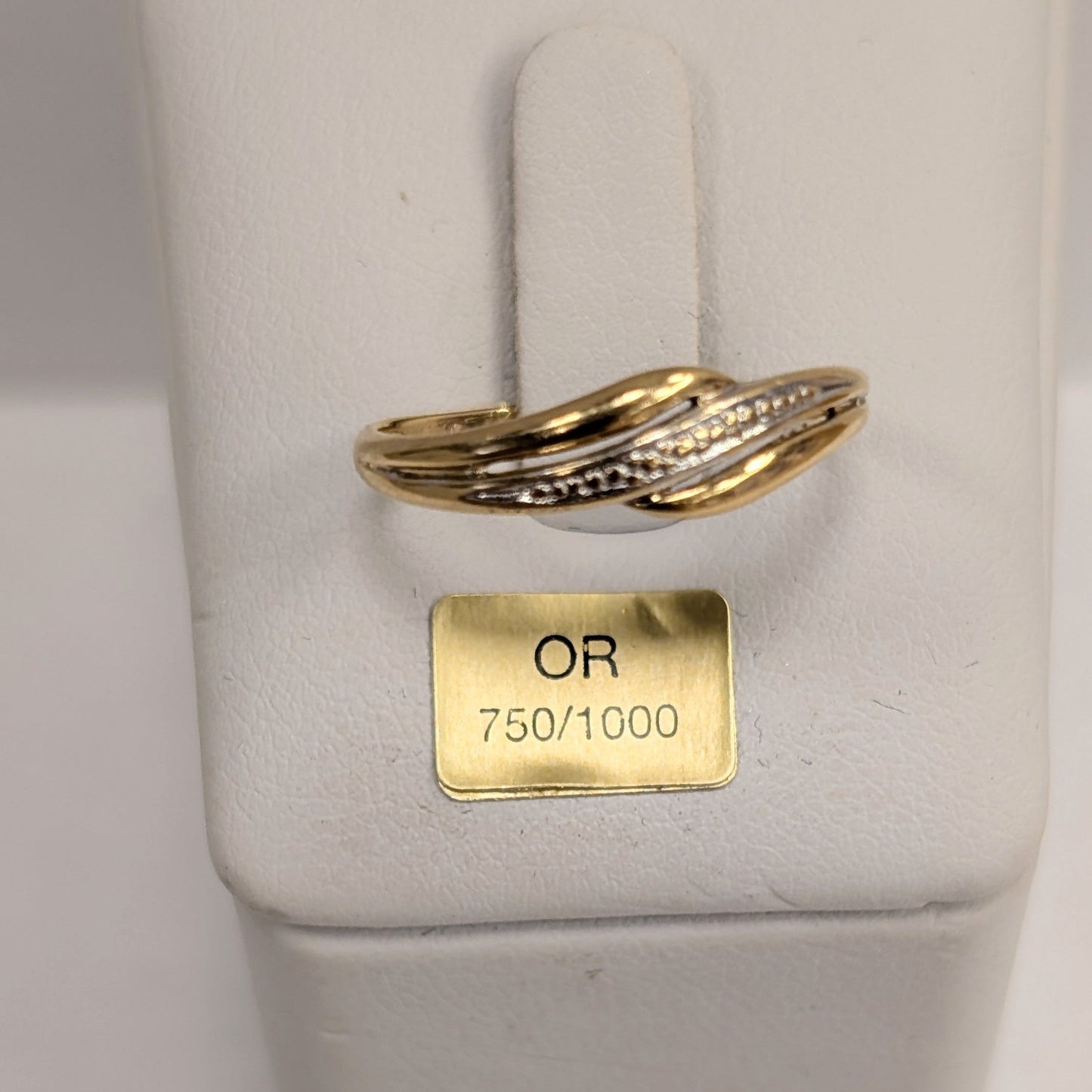 Bague Alliance en Or Jaune 18K Taille-55