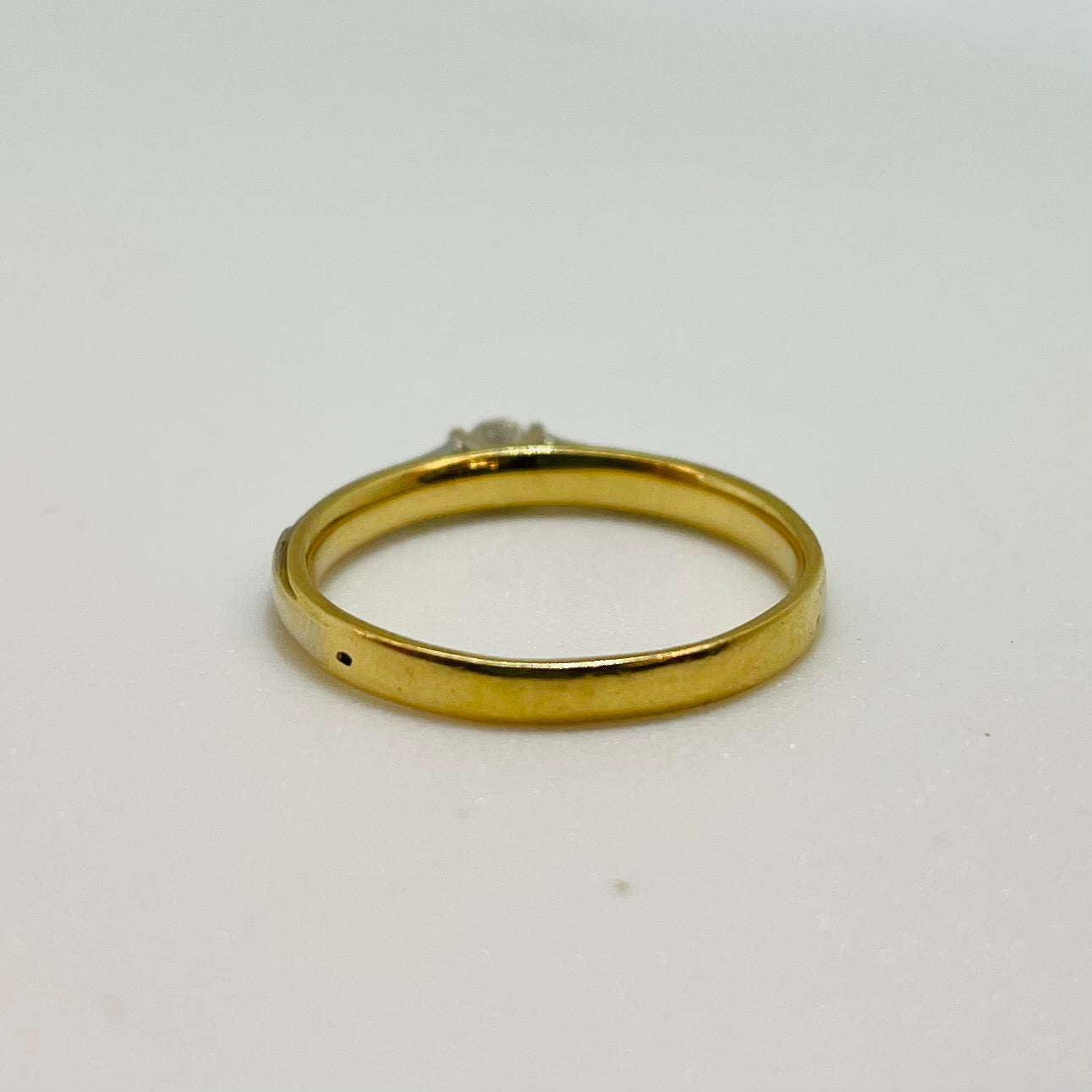 Bague Solitaire Diamant en Or Jaune 18K Taille-55