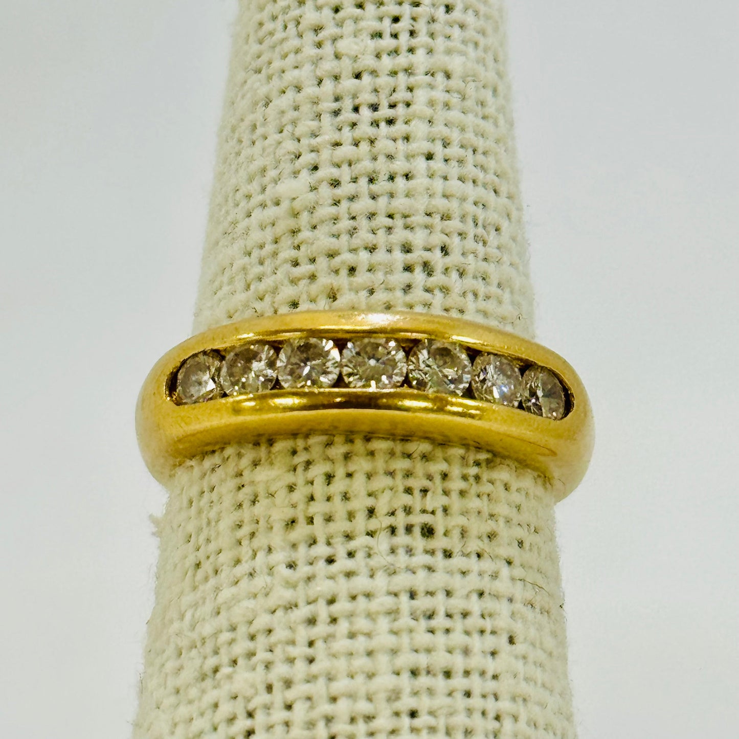 Bague Demi Tour en Or Jaune 18K - T 51