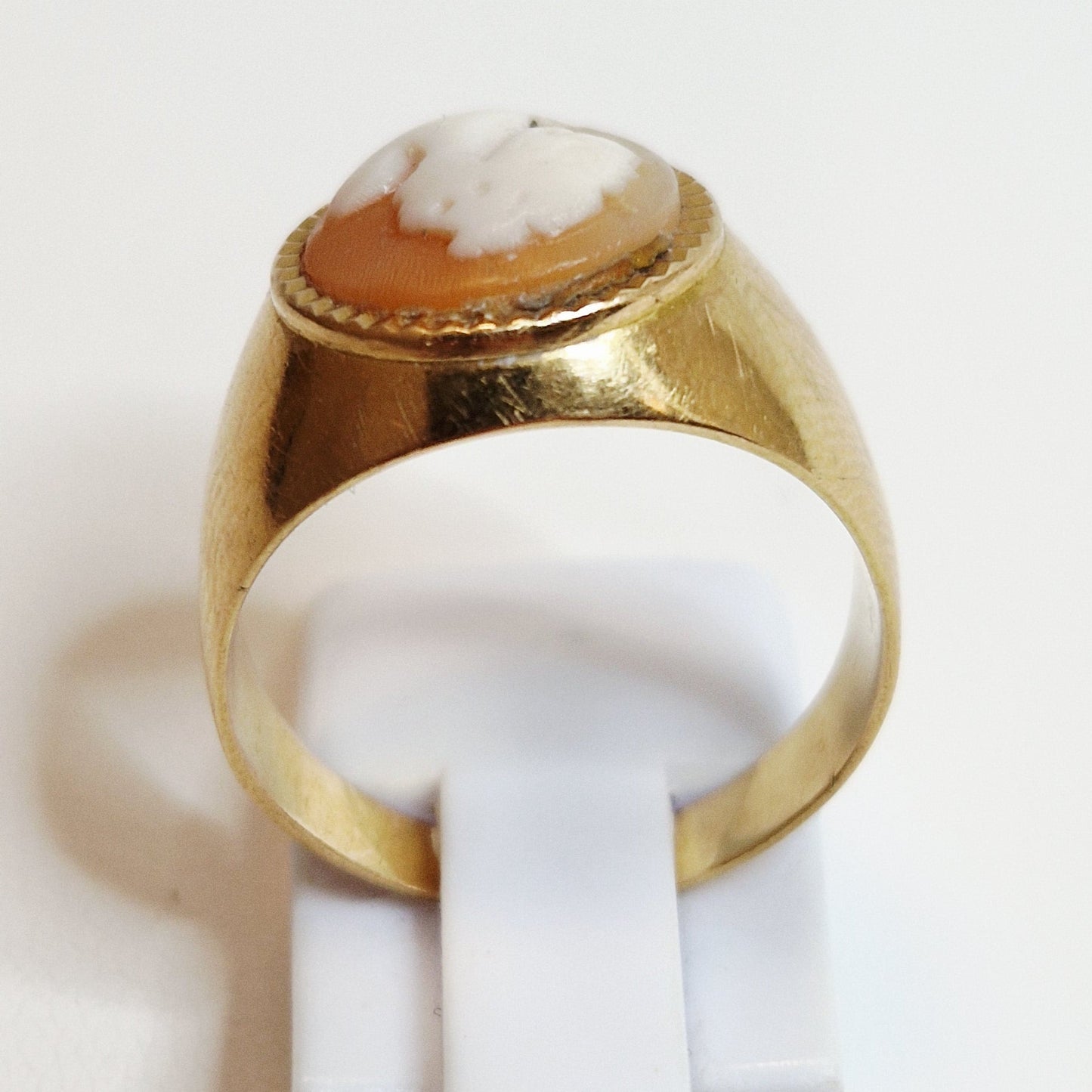 Bague Camée en Or Jaune 18K Taille-54