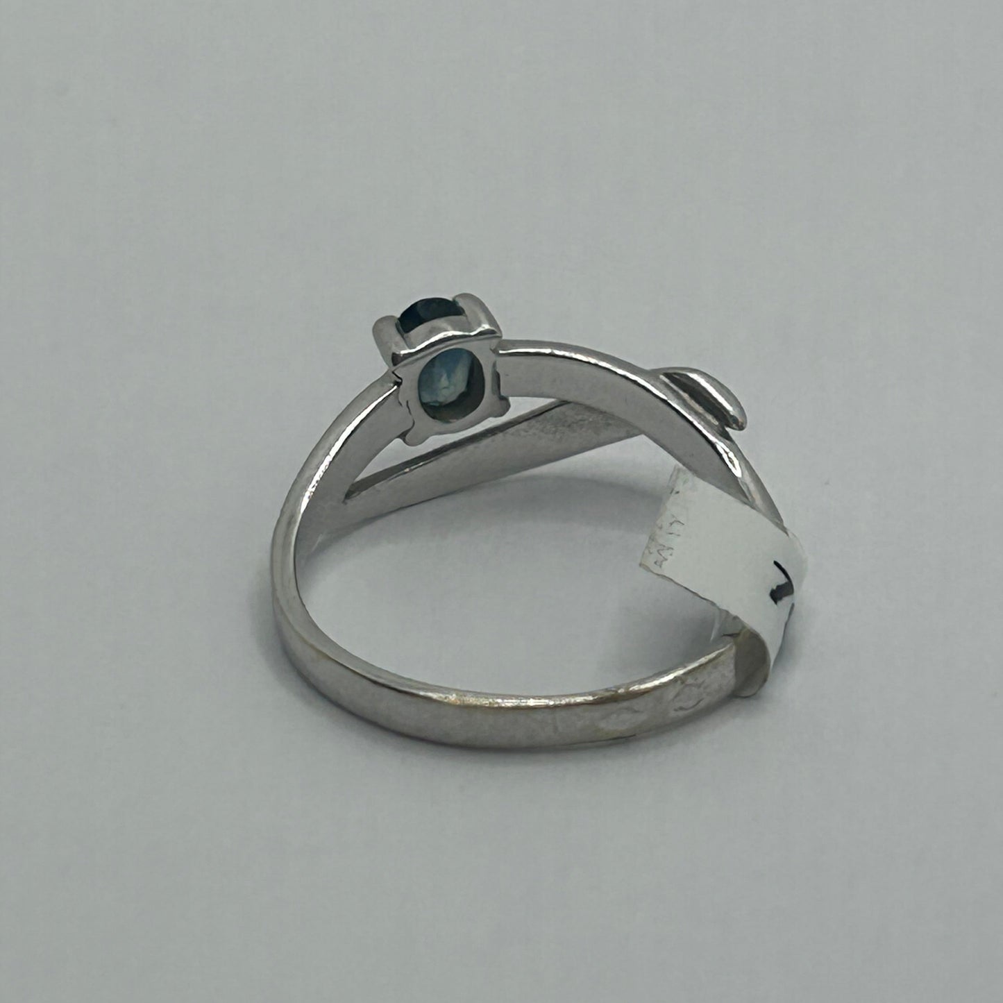 Bague Solitaire Or Blanc 18K Taille-50