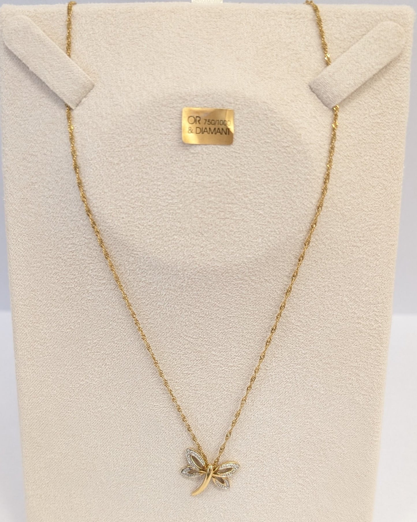 Collier Princesse Torsadé Or Jaune 18K 2.63 Grs