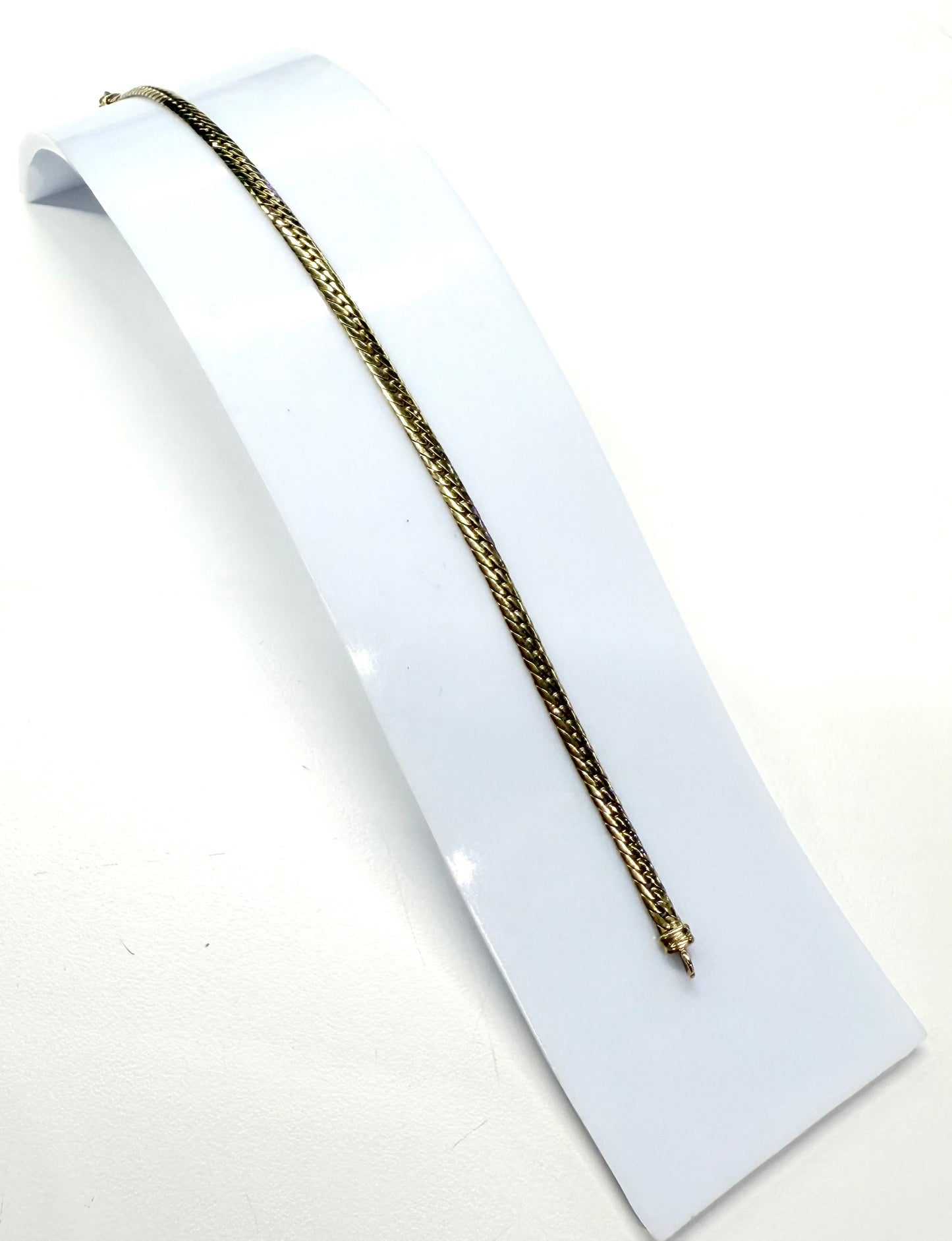 Bracelet Or Jaune 18k Maille Anglaise Lg 18