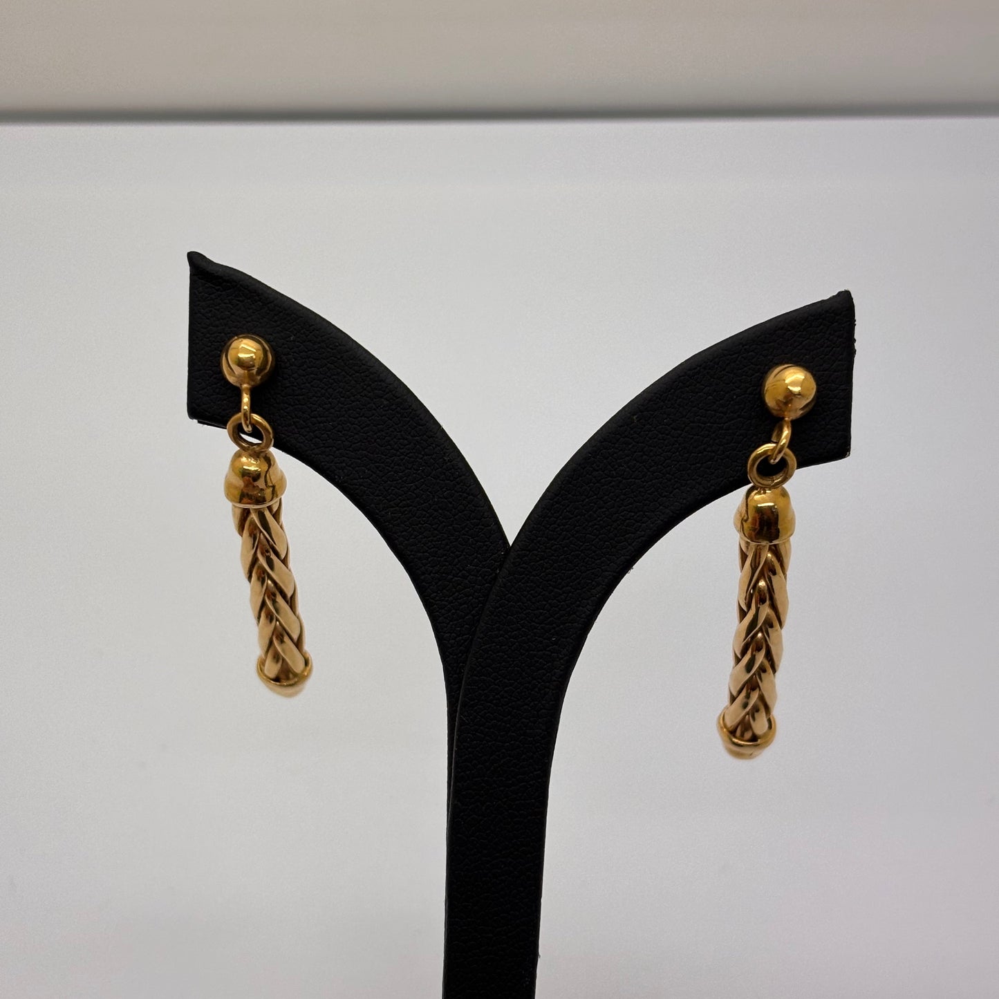 Boucles d'oreilles pendantes en or jaune 18K 7.23 Grs