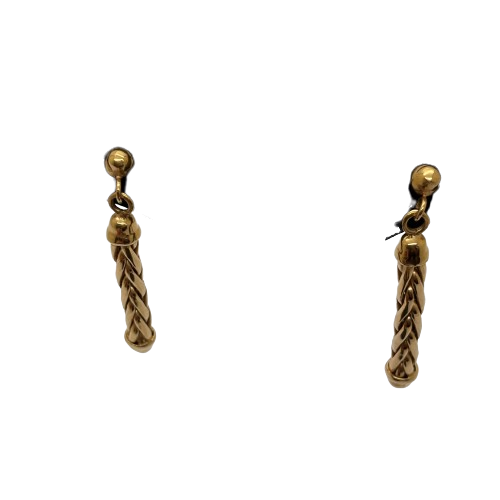 Boucles d'oreilles pendantes en or jaune 18K 7.23 Grs