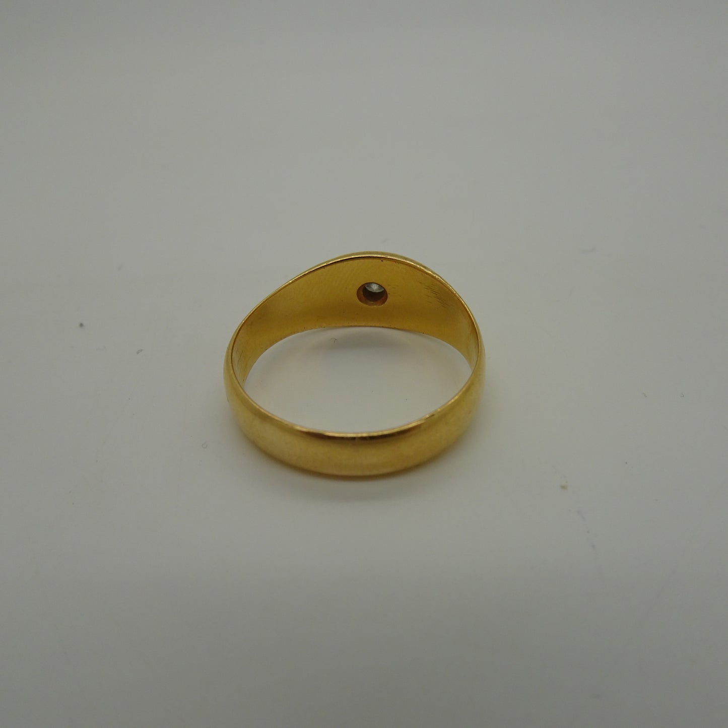 Bague Jonc Or Jaune 18K avec Diamant 0.05ct
