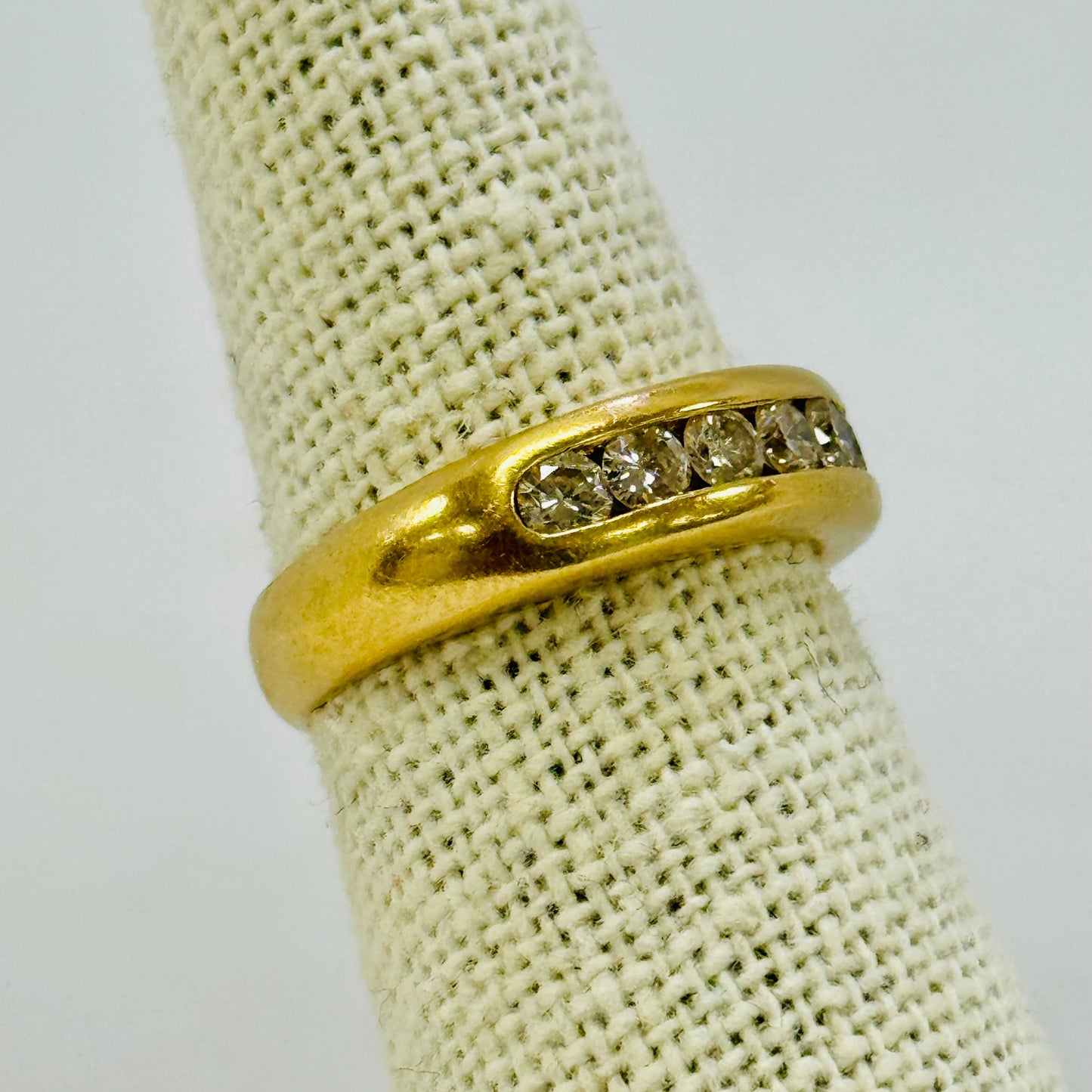 Bague Demi Tour en Or Jaune 18K - T 51