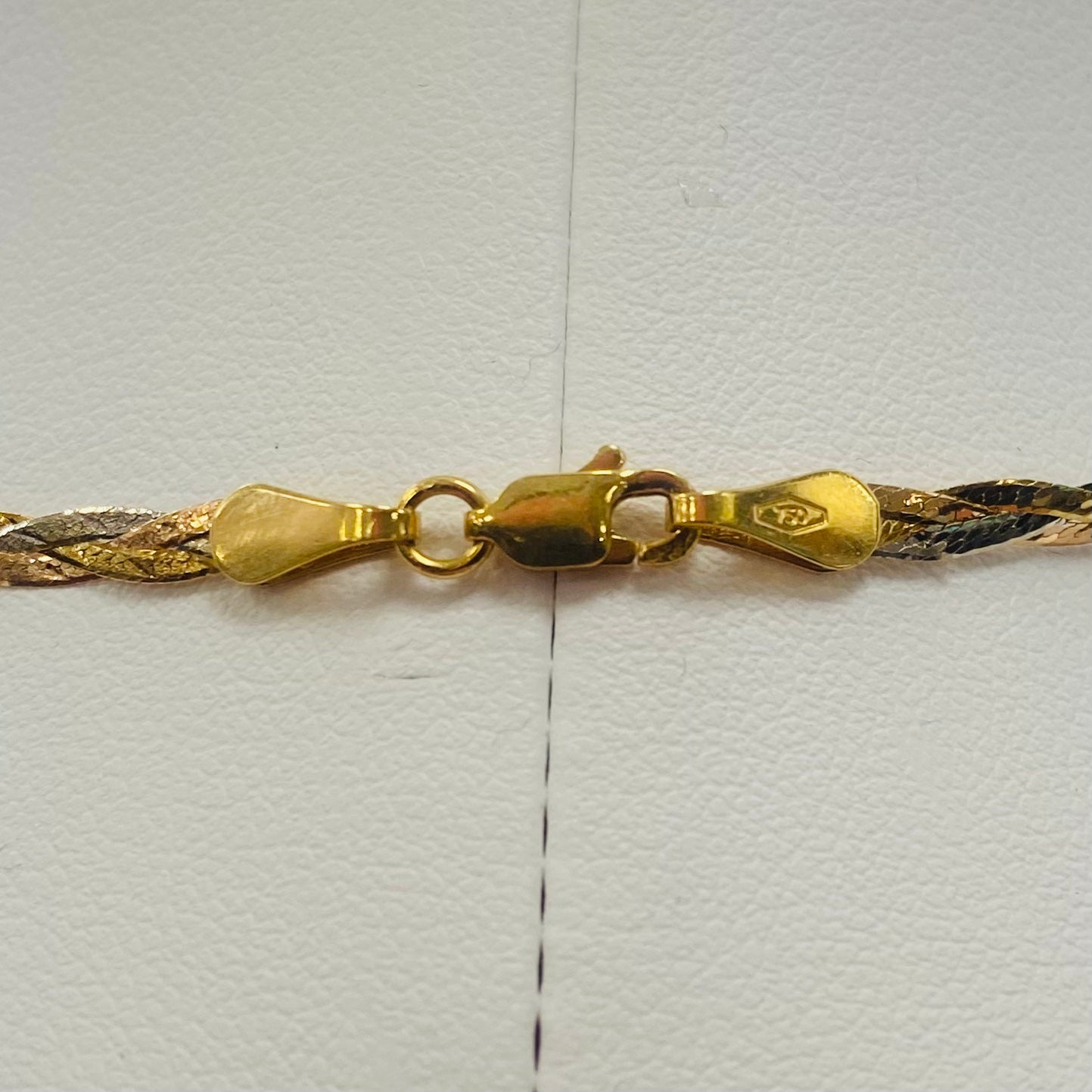 Collier 3 ors maille tressée