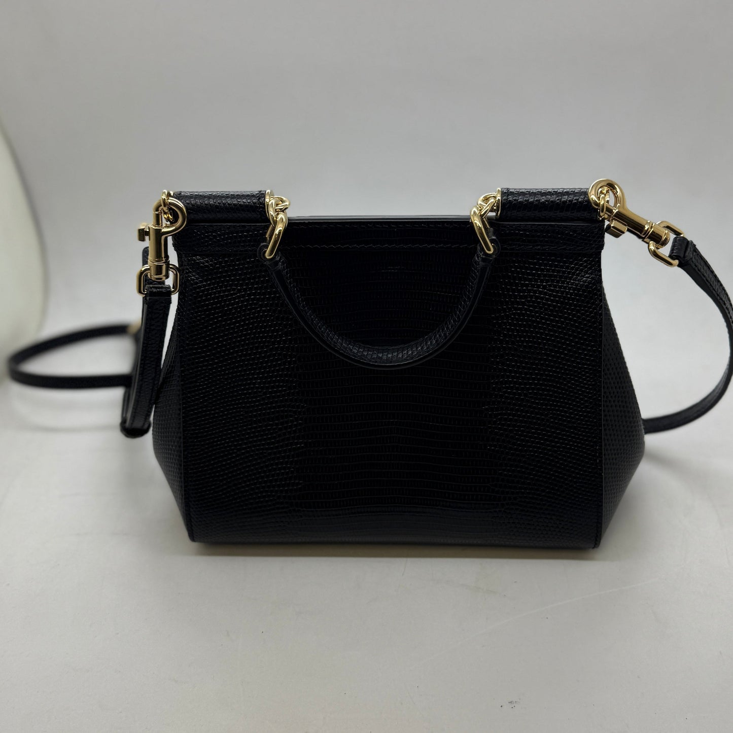 Sac à main Dolce Gabbana Sicily en cuir noir