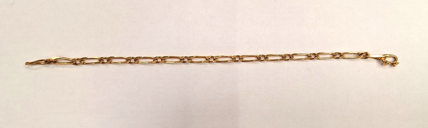 Bracelet or maille figaro