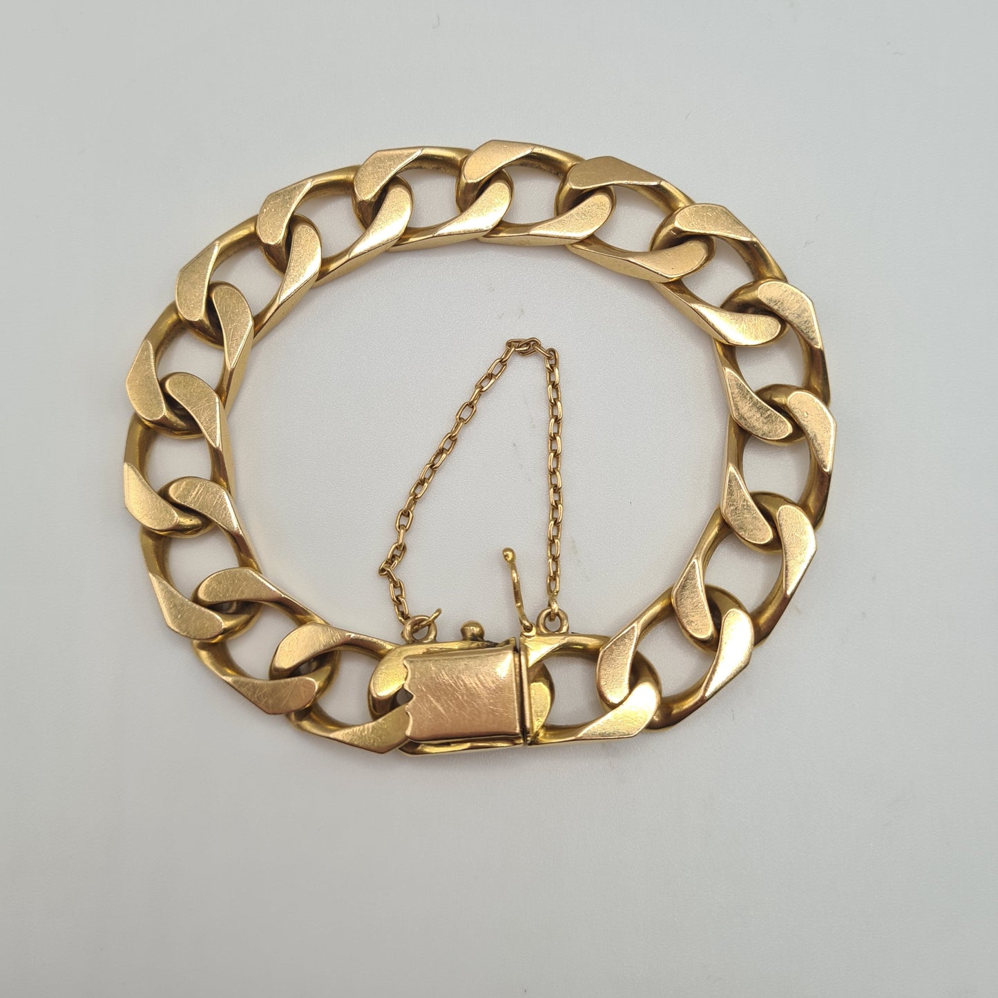 Bracelet Gourmette Or Jaune 18K Tête d'Aigle Longueur 18