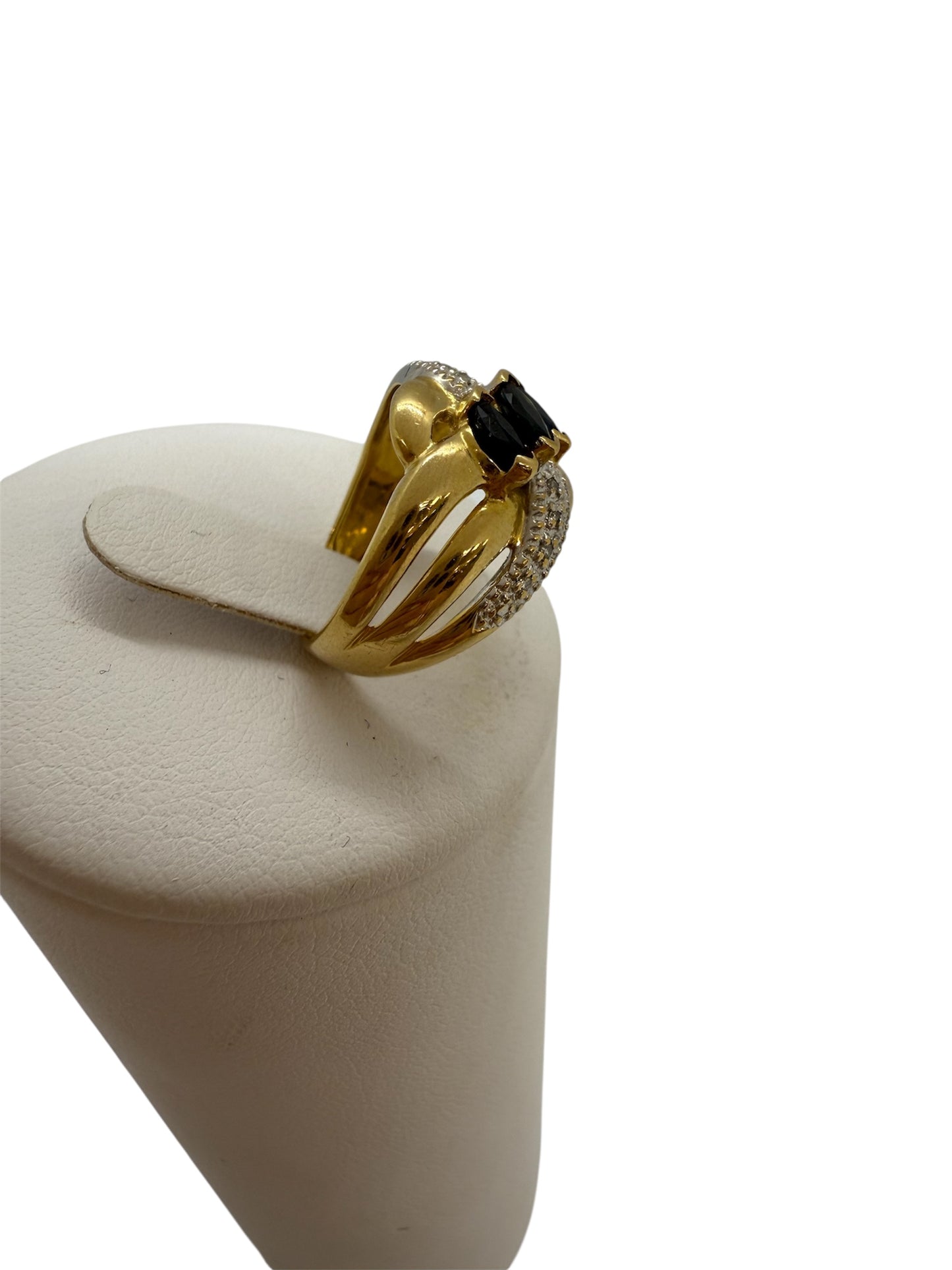 Bague en Or Jaune et Blanc 18K Taille-49
