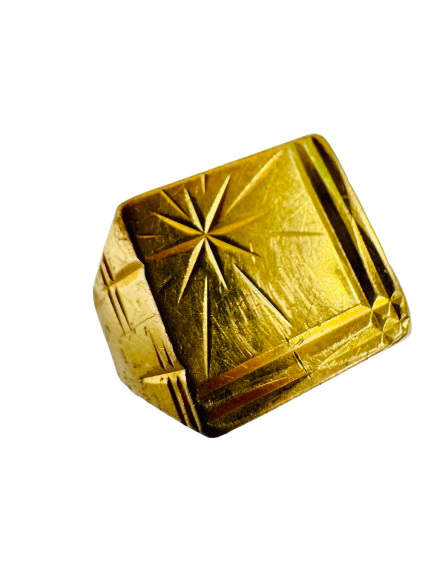 Chevalière en Or Jaune 18K Taille-63