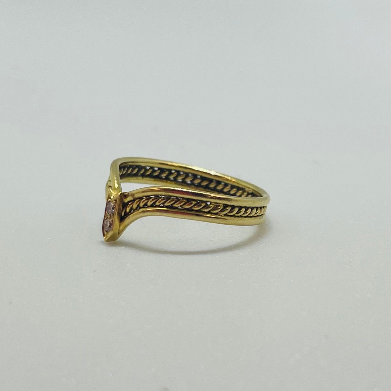 Bague en or jaune 18K Taille-50