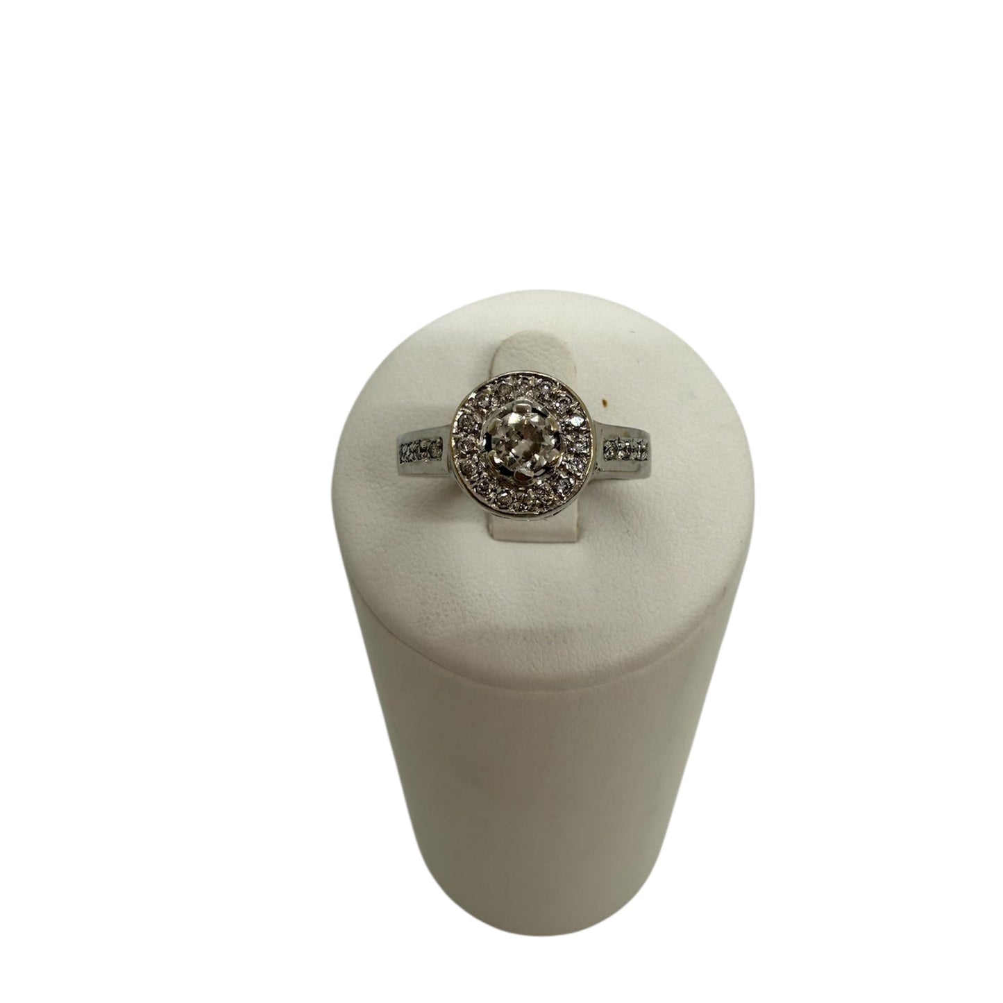 Bagues Empierrées en Or Blanc 18K Taille-54