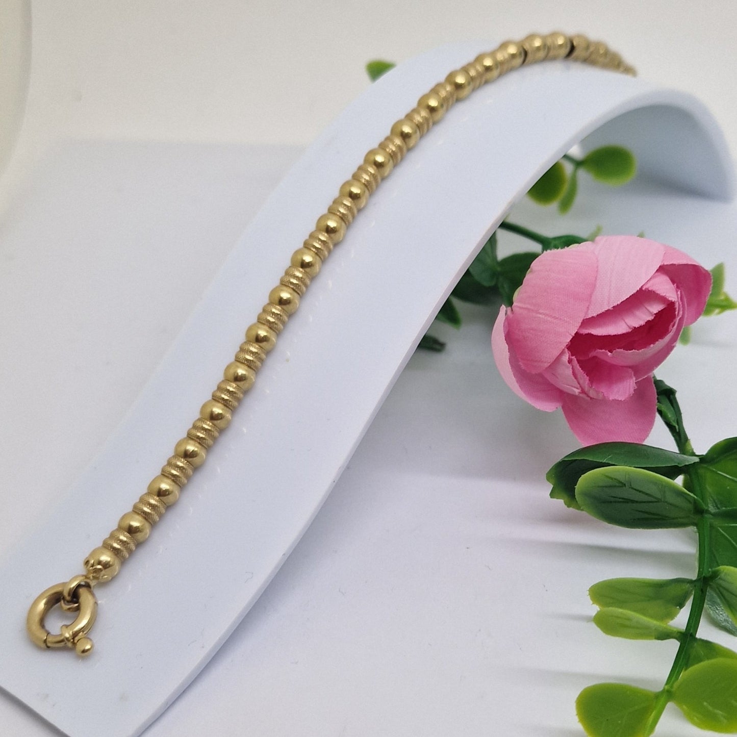 Bracelet Maillon Fantaisie Or Jaune 18 Carats 19cm