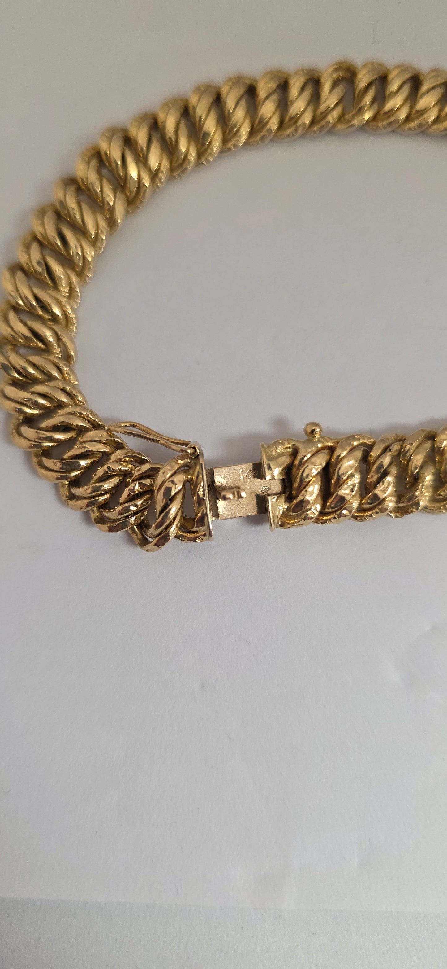 Bracelet Gourmette en Or Jaune 18K 16.4 Grs