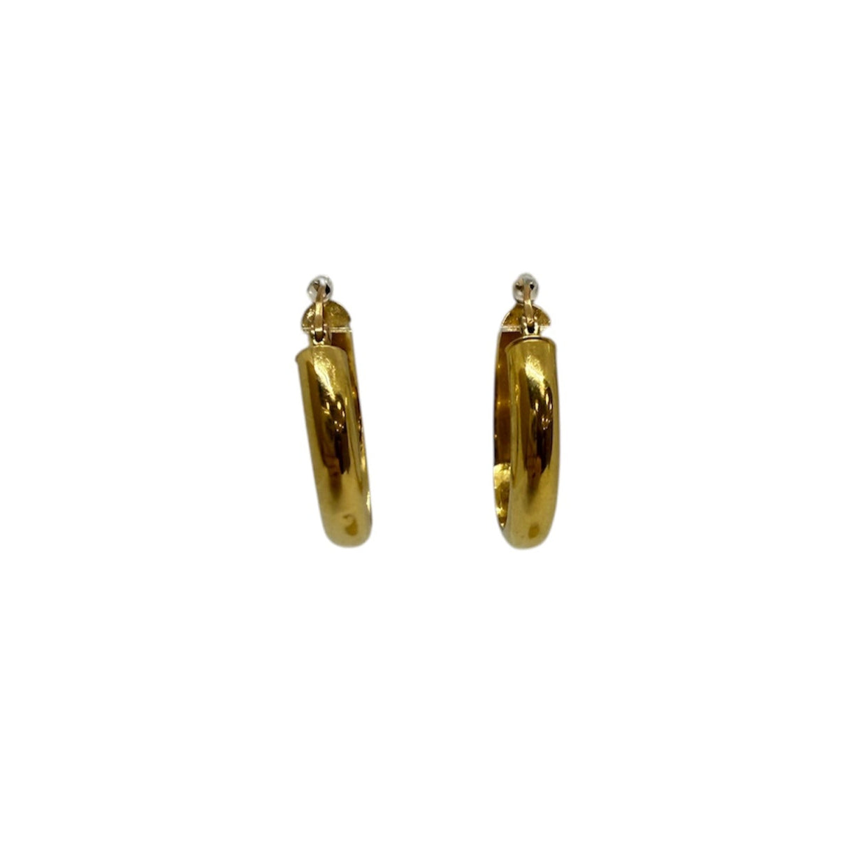 Boucles d'oreilles créoles en or jaune 18K