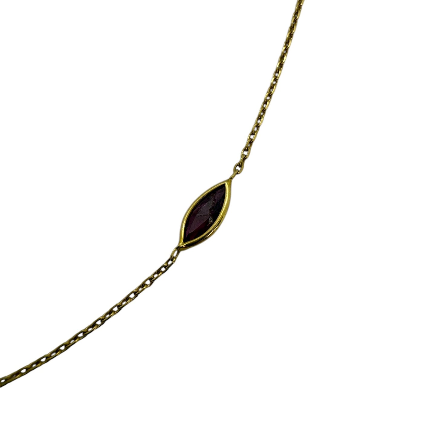 Collier Princesse Or Jaune 18K avec Rubis