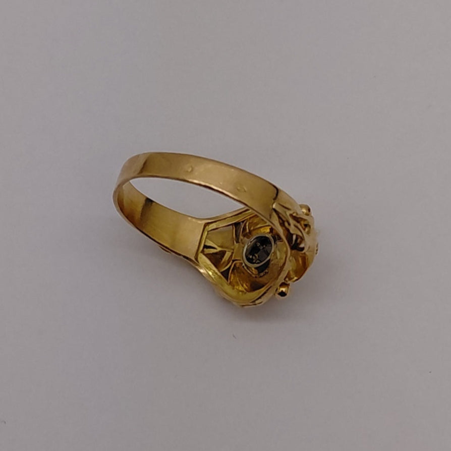 Bague Tank en Or Jaune 18K Taille-57
