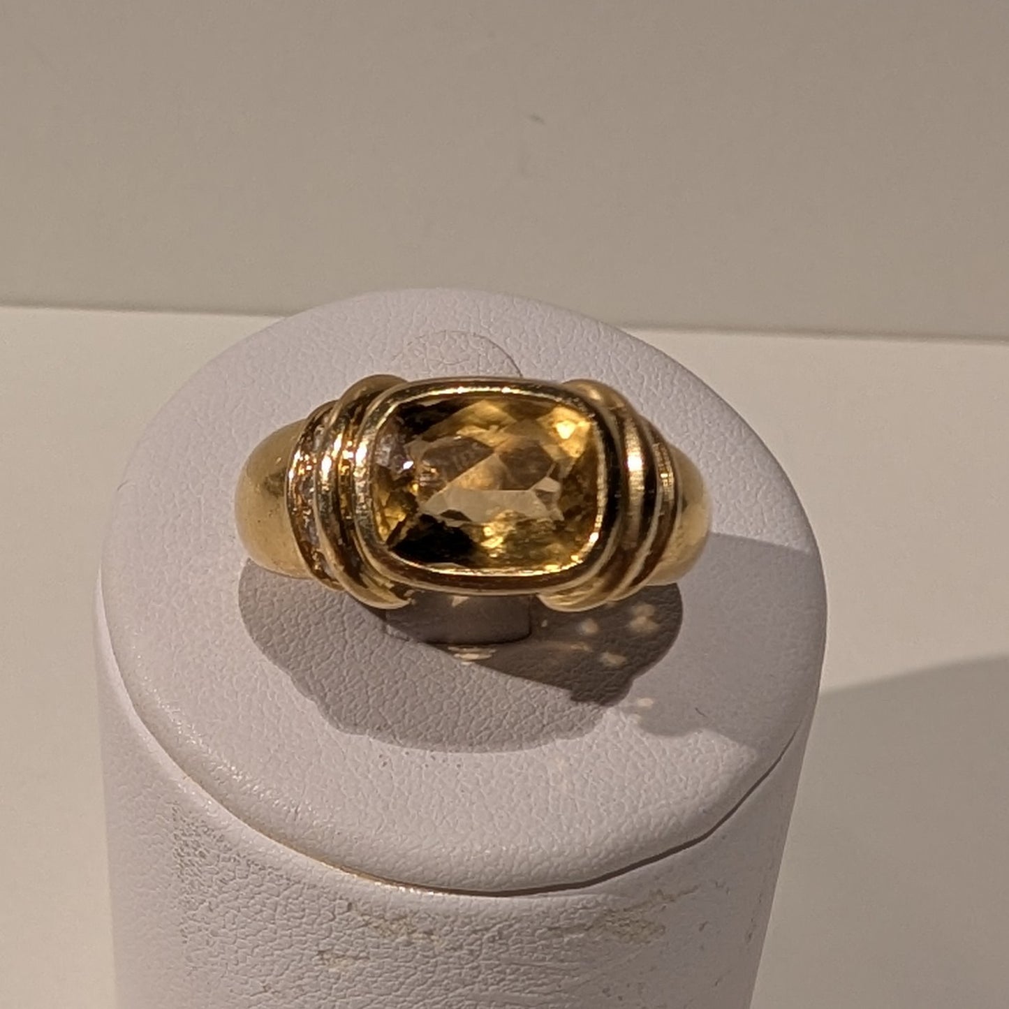 Bague Tank en Or Jaune 18K Taille-58