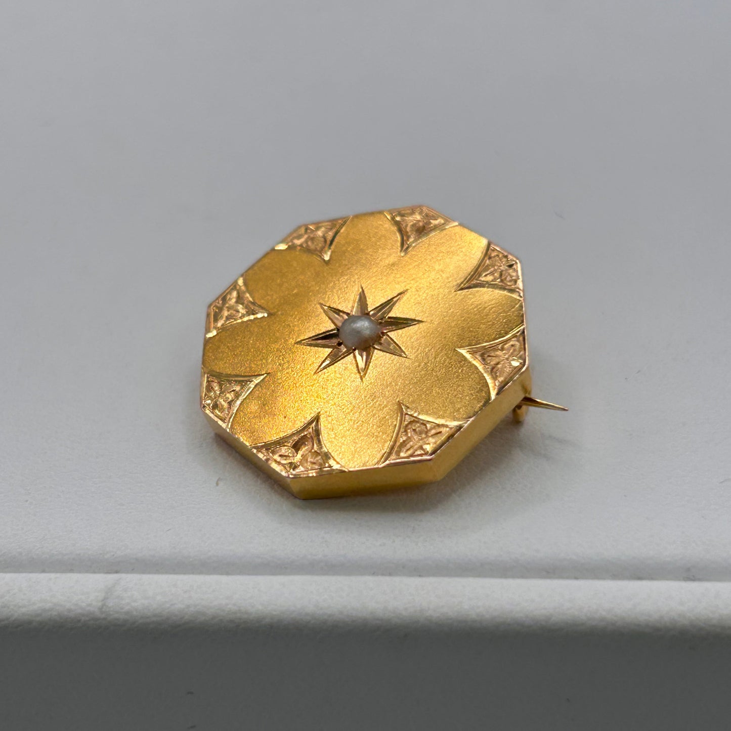 Pendentif Broche Ancienne Or Jaune 18K 2.36 Grs