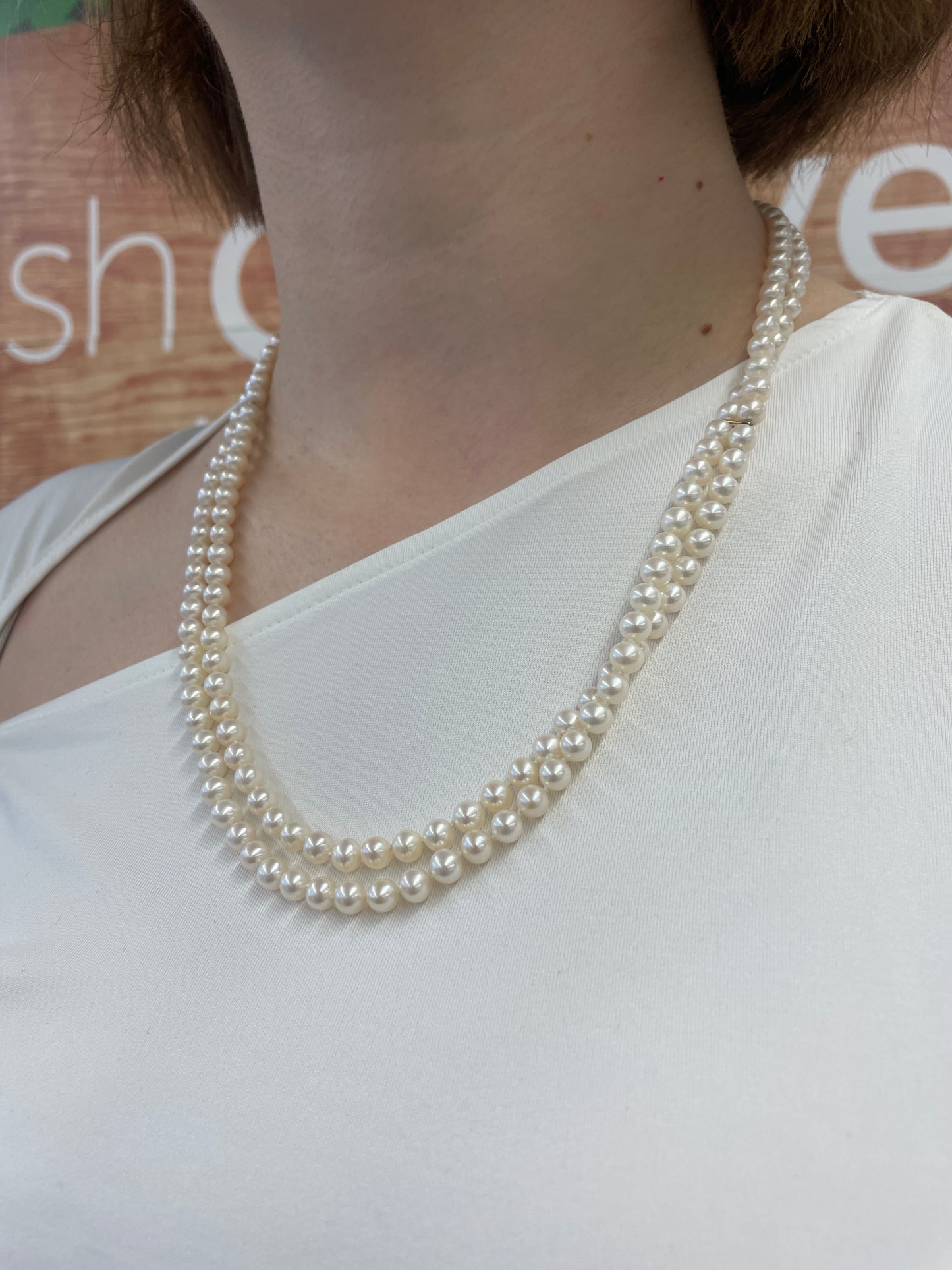 Collier Matinée Or Jaune Perles 18K 49.83 Grs
